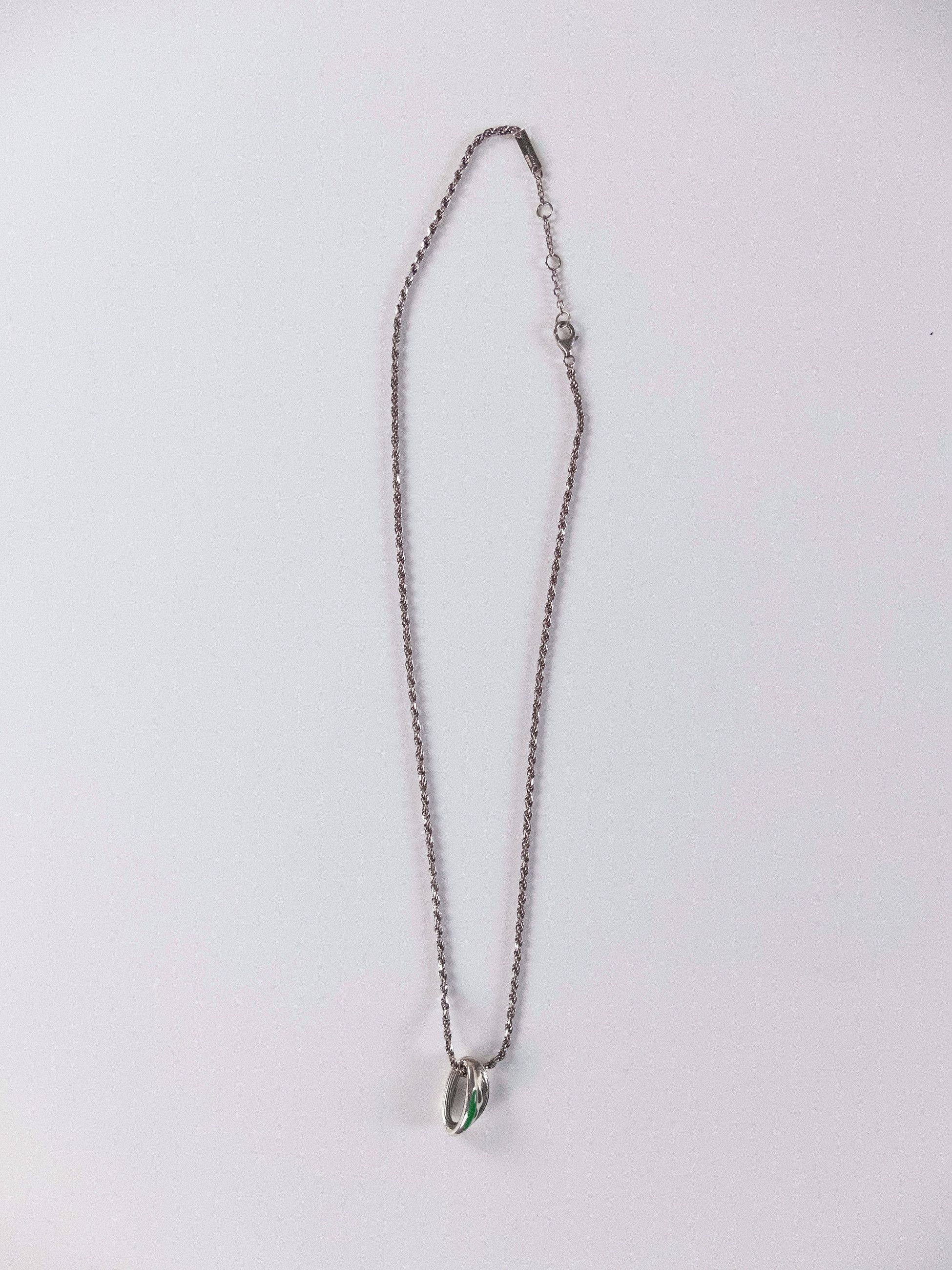 Bottega Veneta BOTTEGA VENETA Trio silver & green pendant necklace q Size ONE SIZE - 4 Thumbnail