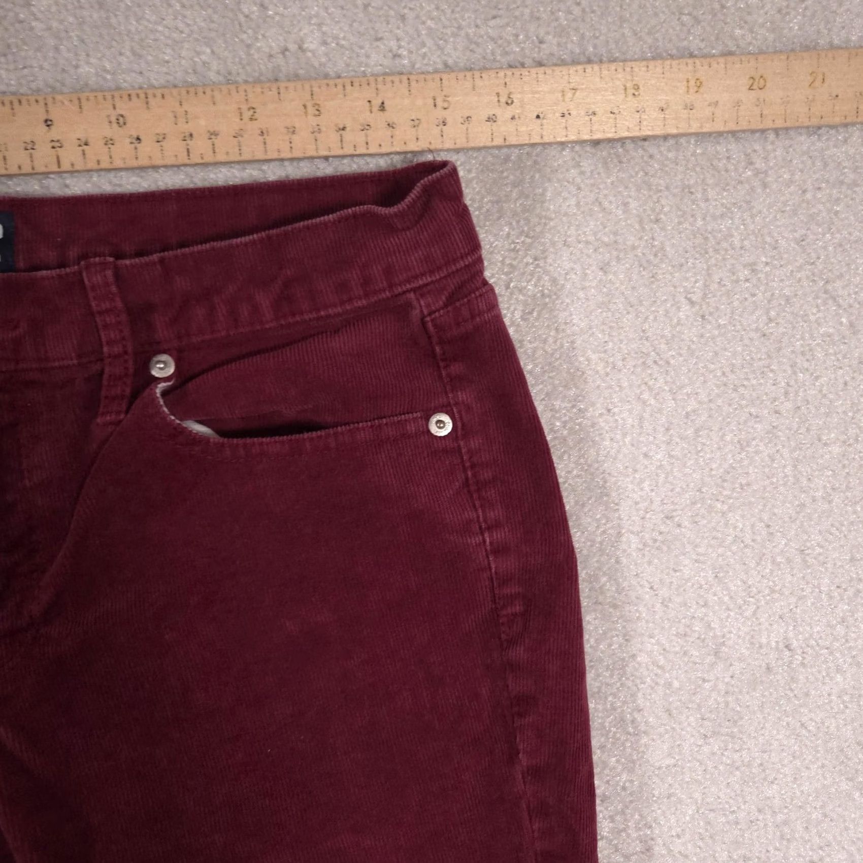 Gap Gap Womens Jeans Red Corduroy Skinny Slim Mid Rise 5 Pocket 29L 29x29 Size 29" - 6 Thumbnail