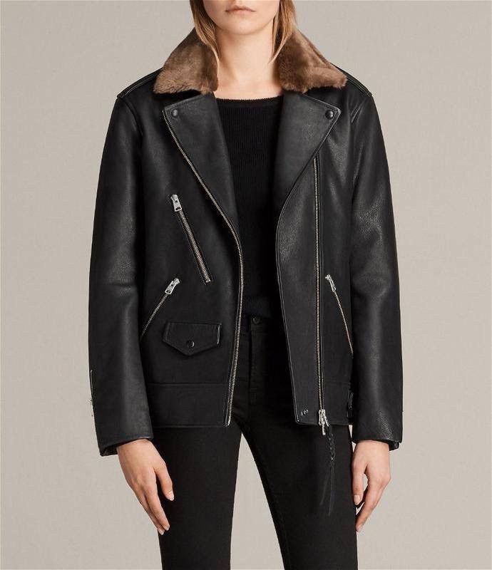 Allsaints Allsaints Sherwood Biker Leather Black Women’s Jacket Size S / US 4 / IT 40 - 2 Thumbnail