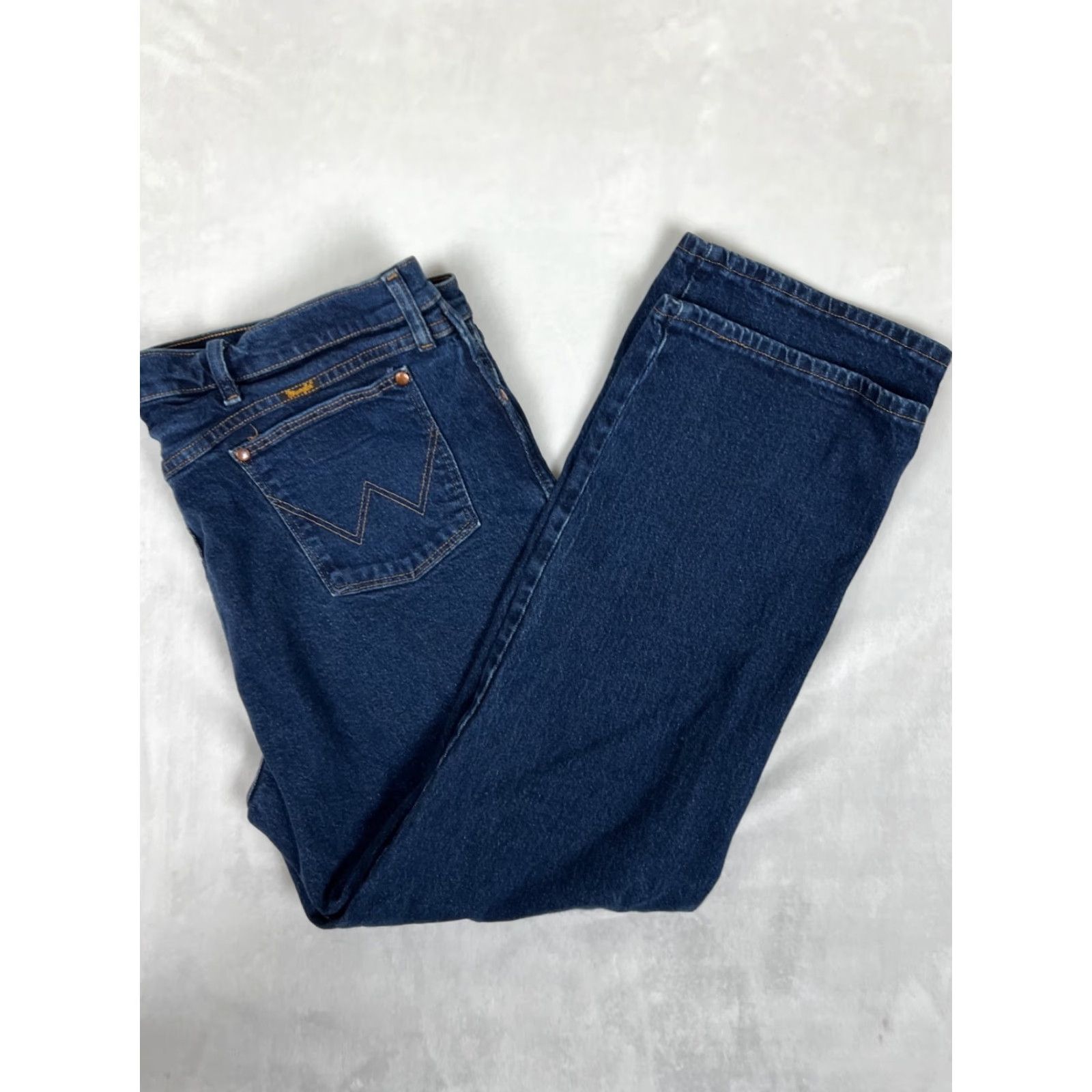 Wrangler VINTAGE Wrangler Jeans Regular Fit Cowboy Blue Denim Men's 42x30 Denim Cotton Wrangler Cowboy Cut Jeans Cowboy Western Size US 42 / EU 58 - 7 Thumbnail