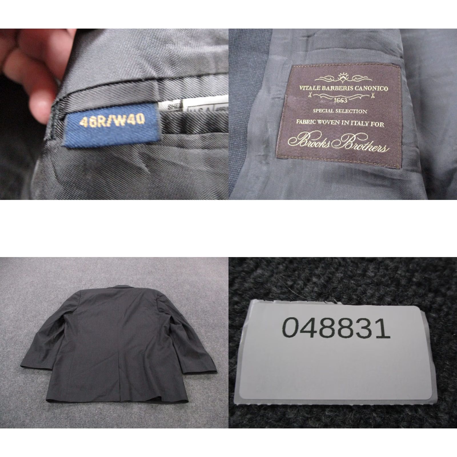 Brooks Brothers Brooks Brothers Blazer Gray Wool Vitale Barberis Canonico Sports Coat 46R Mens Size 46R - 9 Thumbnail