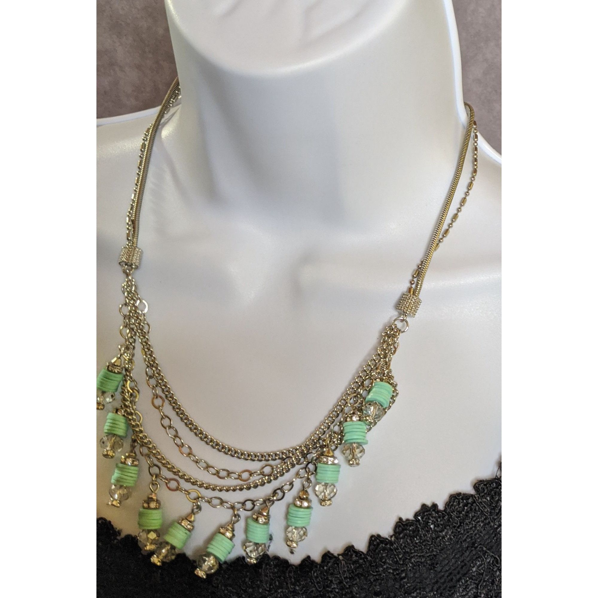 Vera Wang Simply Vera Vera Wang Finge Silver-Tone Layered Necklace Wit Size ONE SIZE - 5 Thumbnail