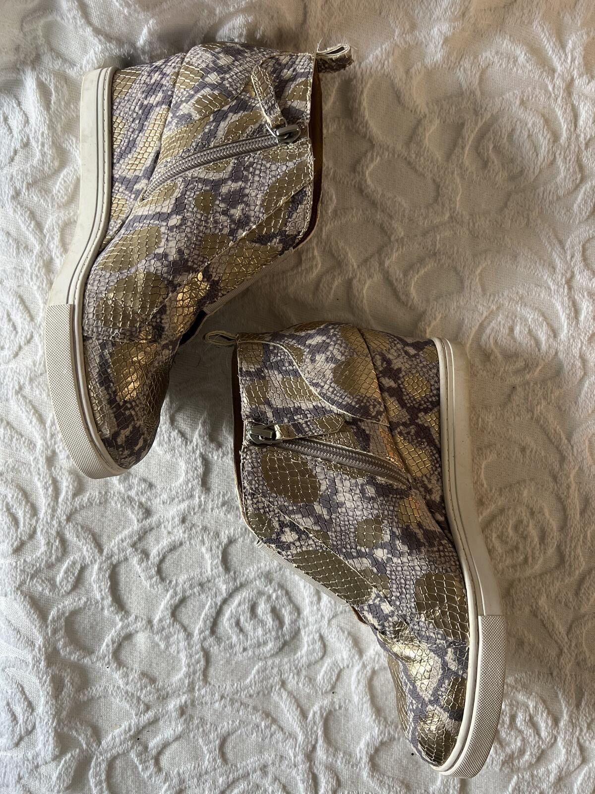 Other Linea Paolo Leather Felicia Platform Wedge Sneaker Bootie Size US 8 / IT 38 - 4 Thumbnail