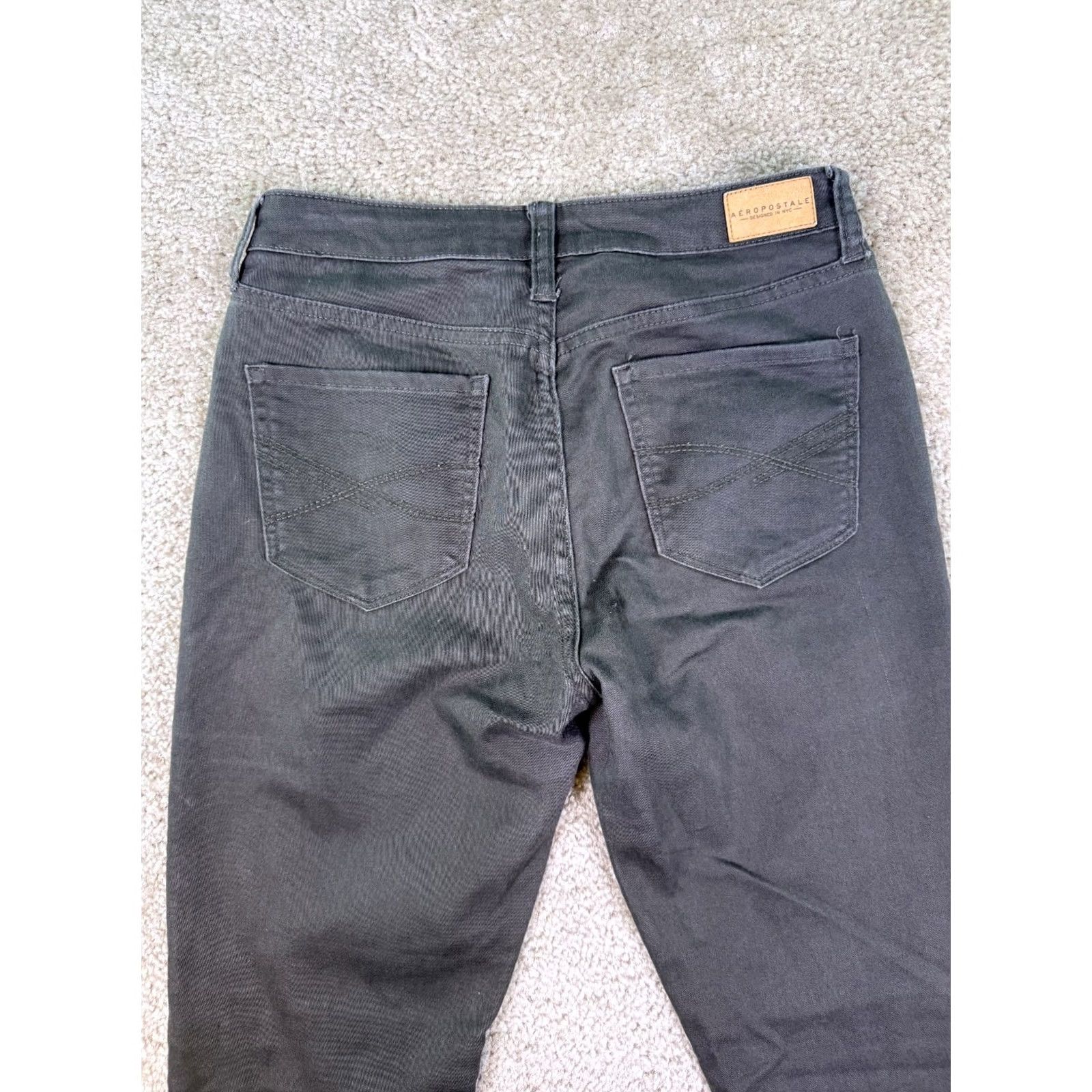 Vintage Aeropostale High Waisted Jegging Jeans Womens Size 4 Short Blue Stretch Denim Size 27" / US 4 / IT 40 - 7 Thumbnail