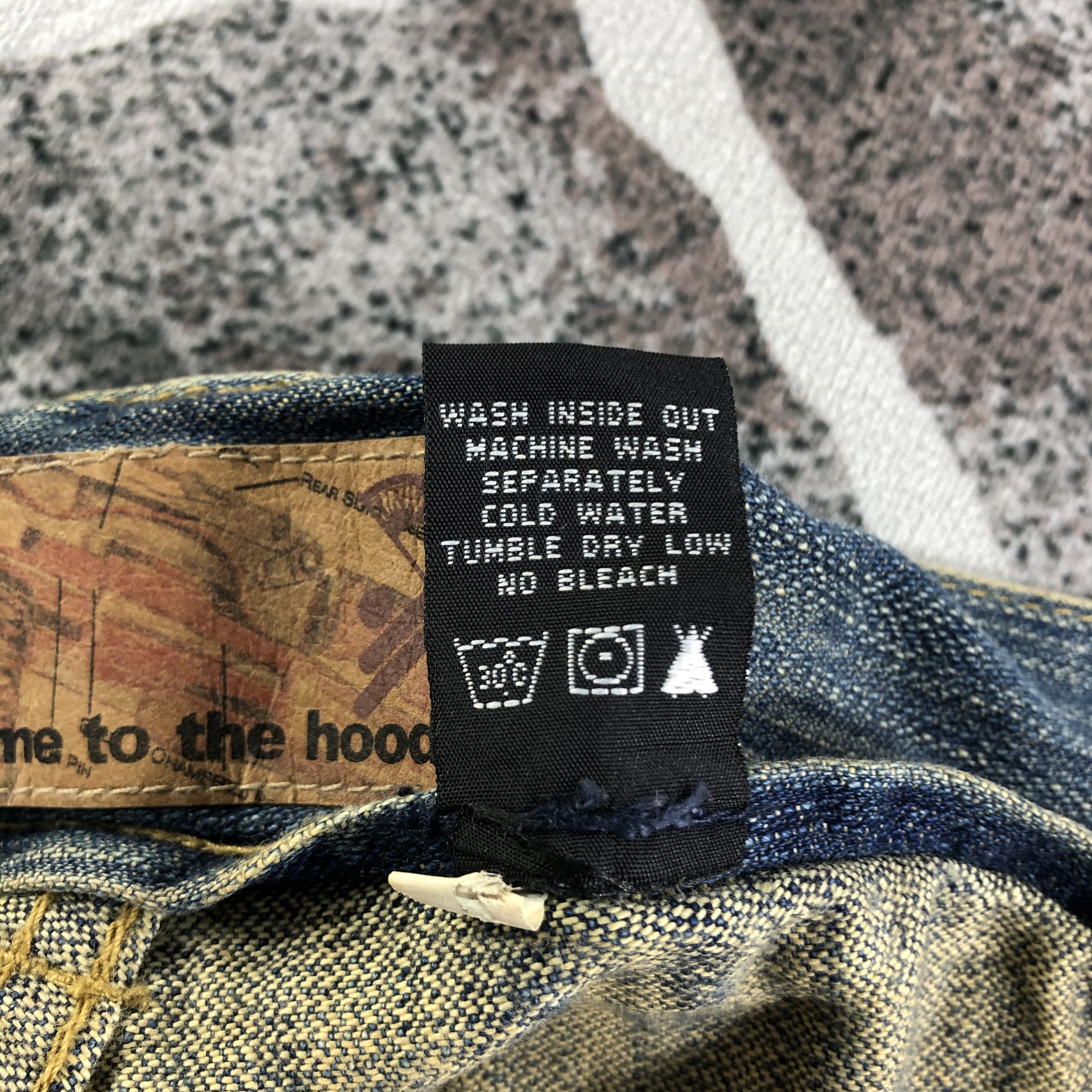 Japanese Brand Vintage Welcome To The Hood Baggy Jeans Printed Denim Size US 38 / EU 54 - 12 Thumbnail
