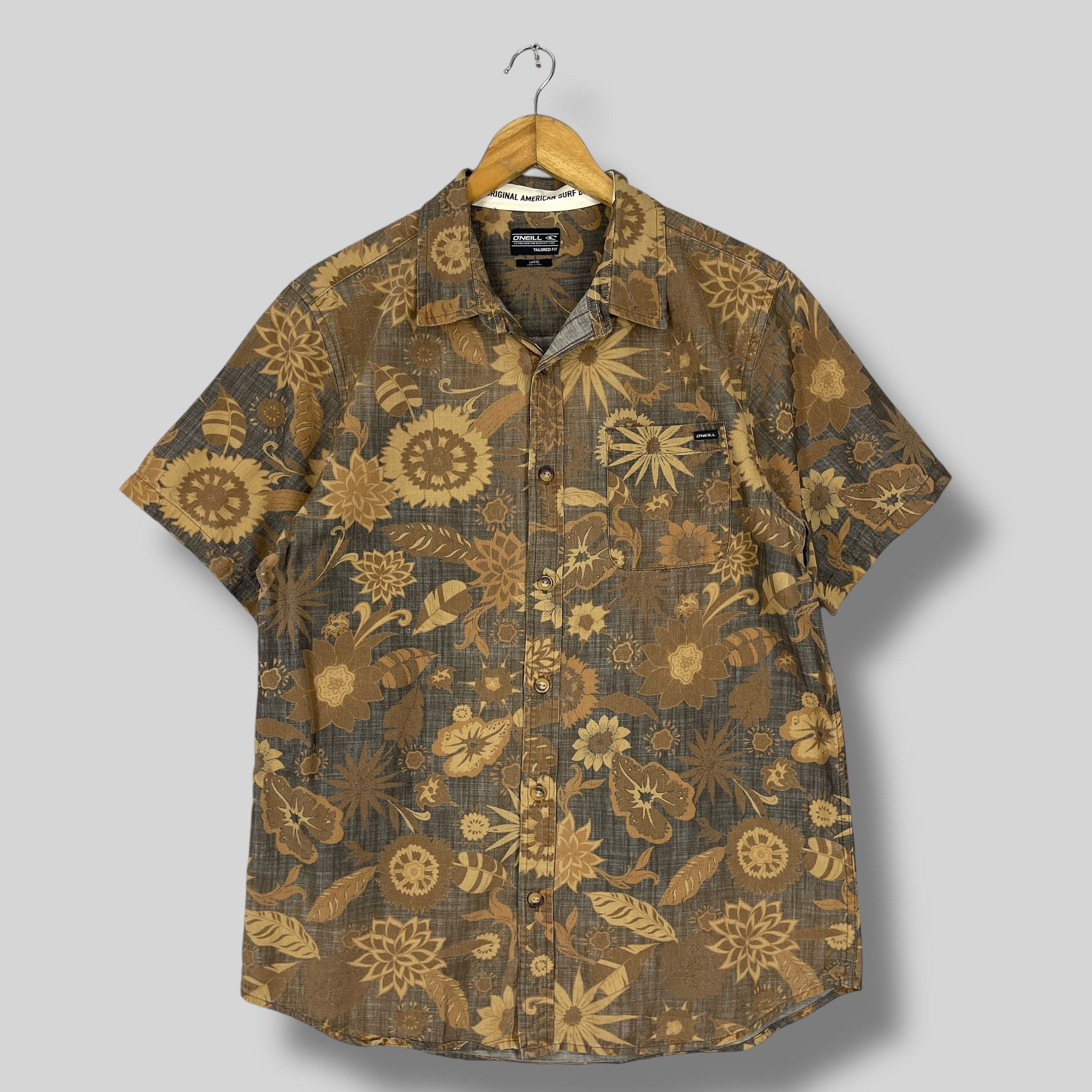 O'Neill Vintage O'Neill Floral Motive Printed Hawaiian Shirt Size US M / EU 48-50 / 2 - 1 Thumbnail