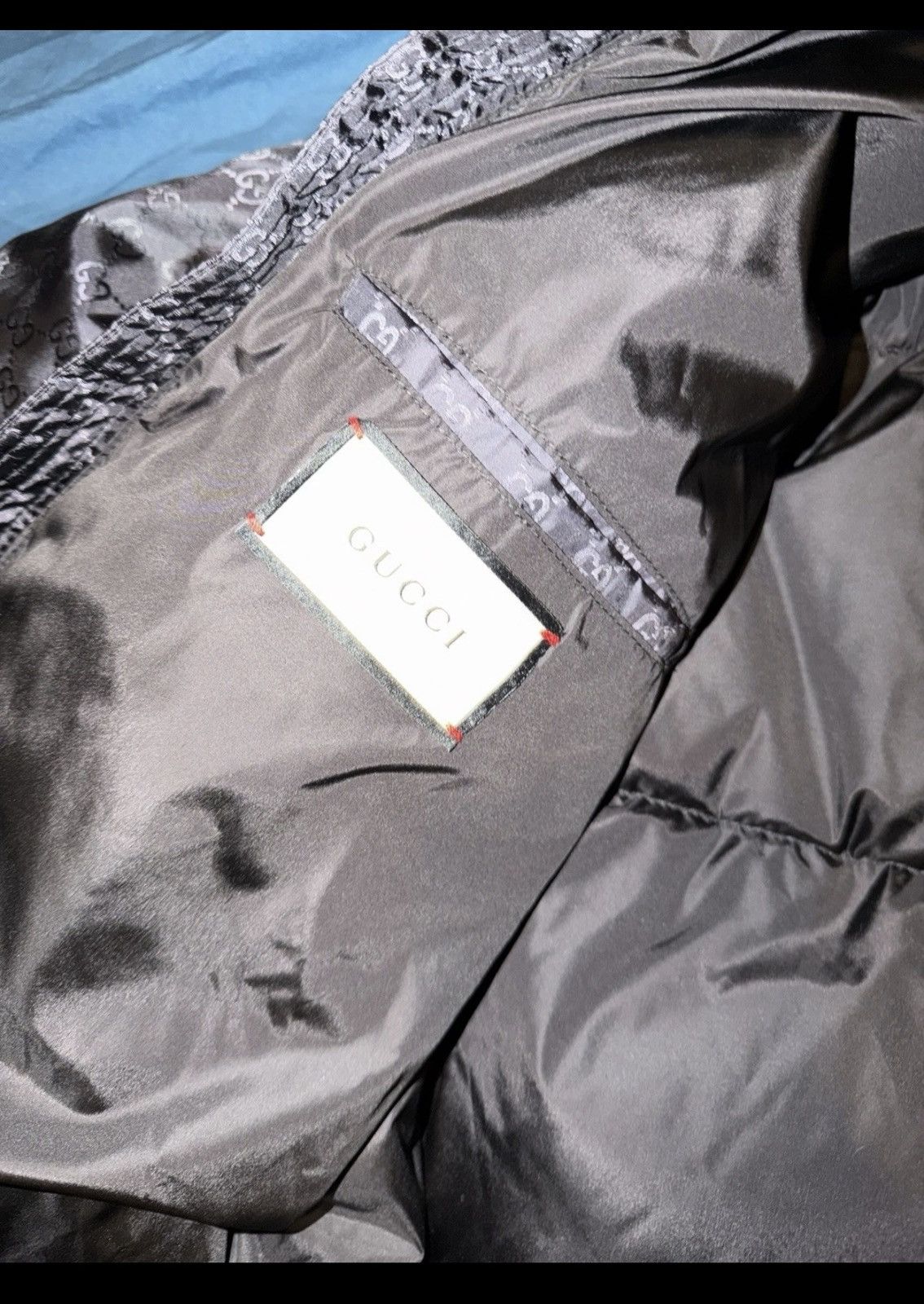 Gucci GUCCI black GG logo nylon puffer jacket 2 in 1 (vest) men Size US L / EU 52-54 / 3 - 8 Thumbnail
