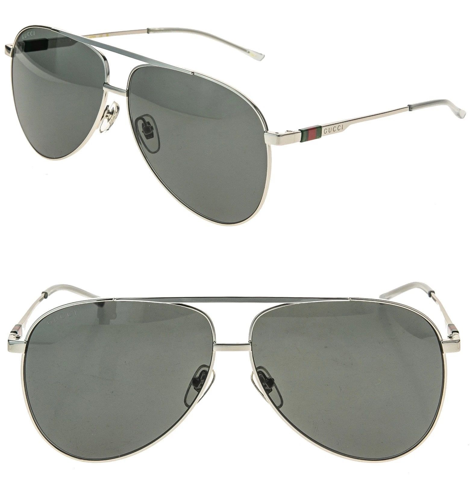 Gucci GUCCI GG1677S Stripe 1677 Sport Aviator Sunglasses 001 Size ONE SIZE - 1 Thumbnail