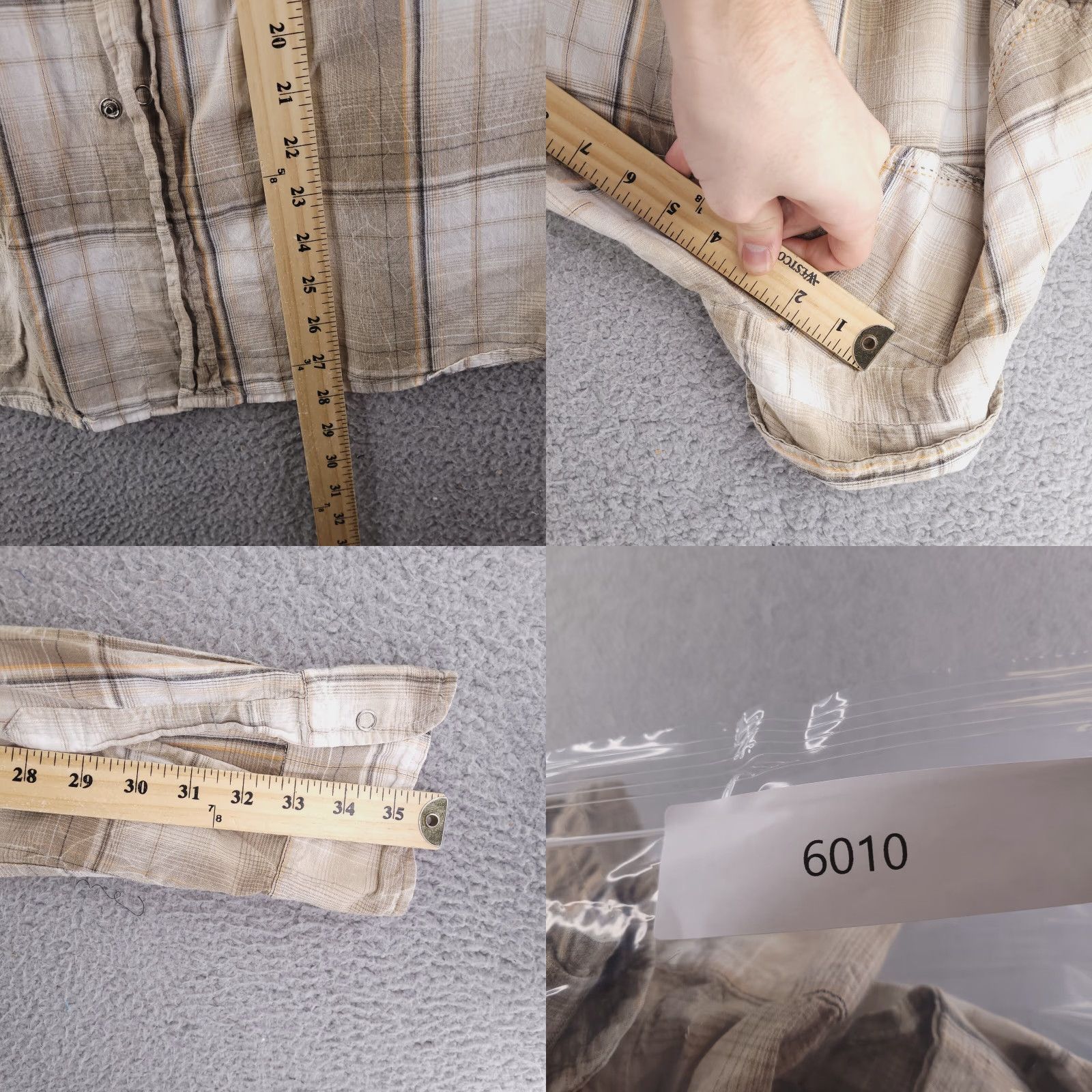 Vintage Buckle Shirt Mens Medium Brown Long Sleeve Button Snap Plaid Shirt Size US M / EU 48-50 / 2 - 8 Thumbnail