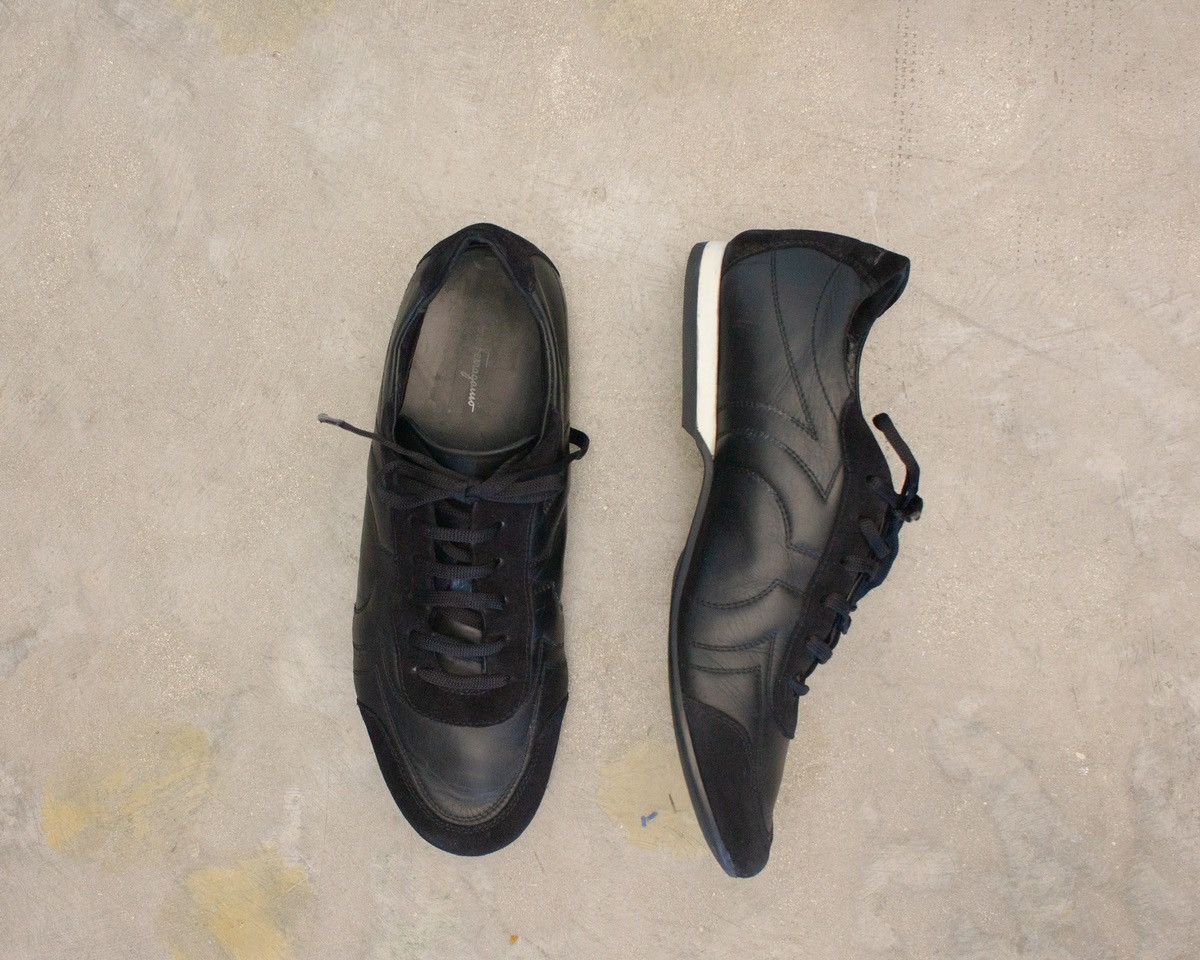 Salvatore Ferragamo Salvatore Ferragamo Men’s Black Suede Sneaker Shoes SZ:11.5 Size US 11.5 / EU 44-45 - 1 Thumbnail