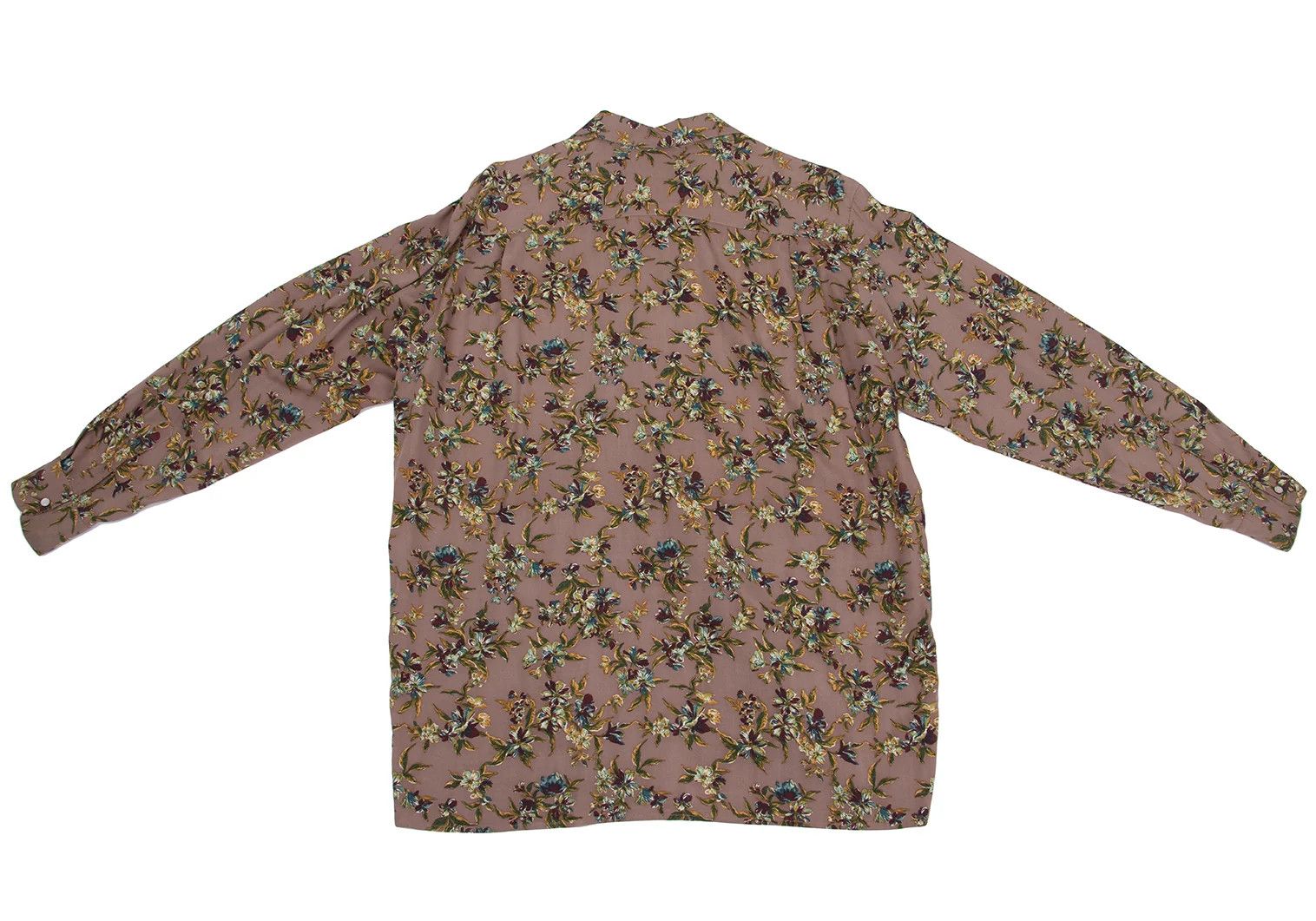 Jean Paul Gaultier Flower Print Rayon Shirt in Mocha Green Yellow Size 48 Size US M / EU 48-50 / 2 - 15 Thumbnail