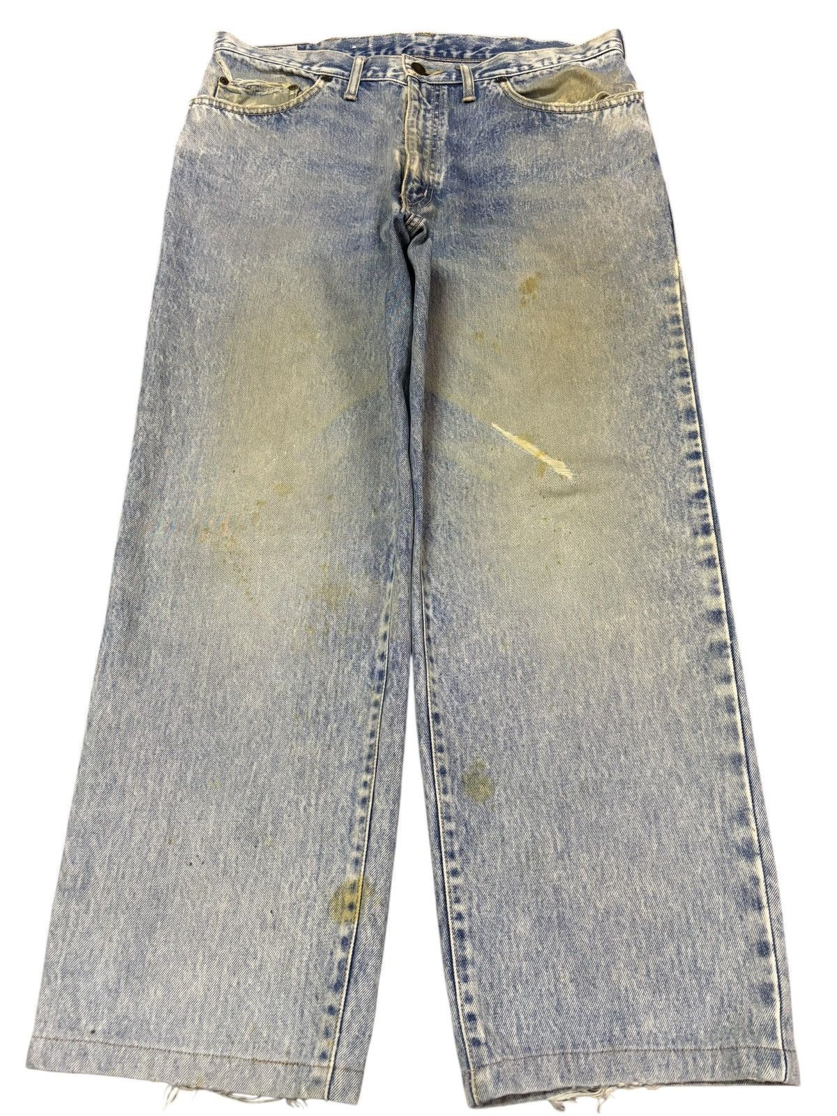 Edwin Vtg Edwin Japan 1415 Acid Washed Distressed Jeans Size US 33 - 1 Thumbnail