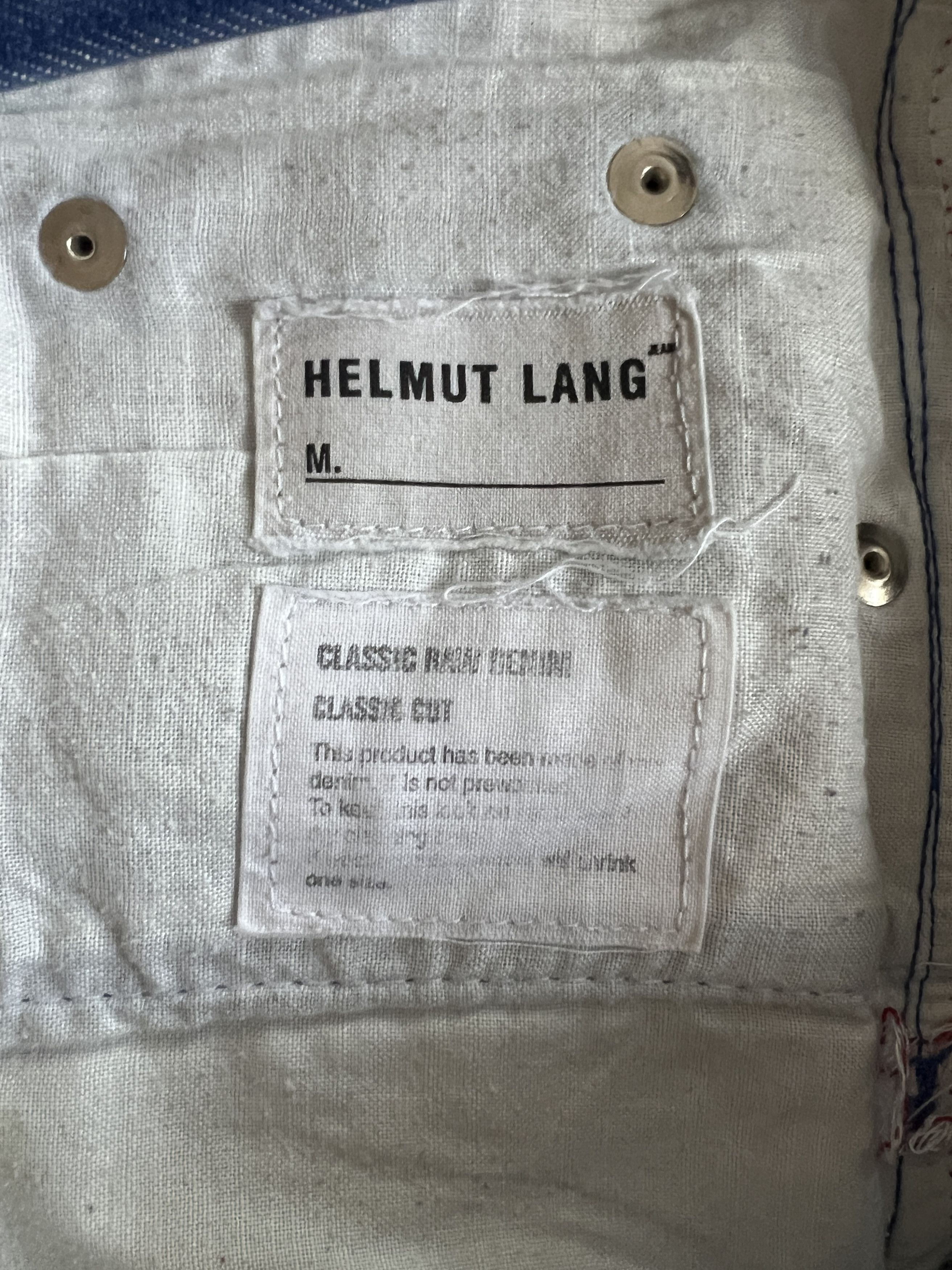 Helmut Lang Raw Polypropylene Classic Cut Denim Vintage Size US 31 - 4 Thumbnail