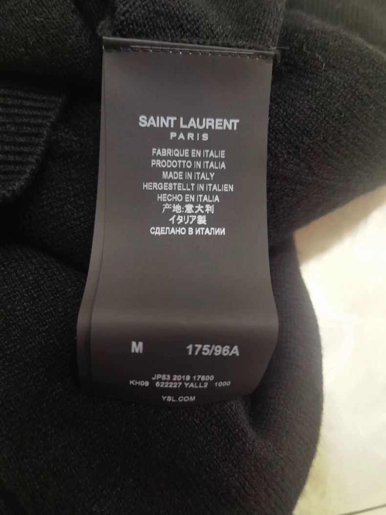 Saint Laurent Paris Saint Laurent Paris Black round neck sweater-2506 Size US M / EU 48-50 / 2 - 5 Thumbnail