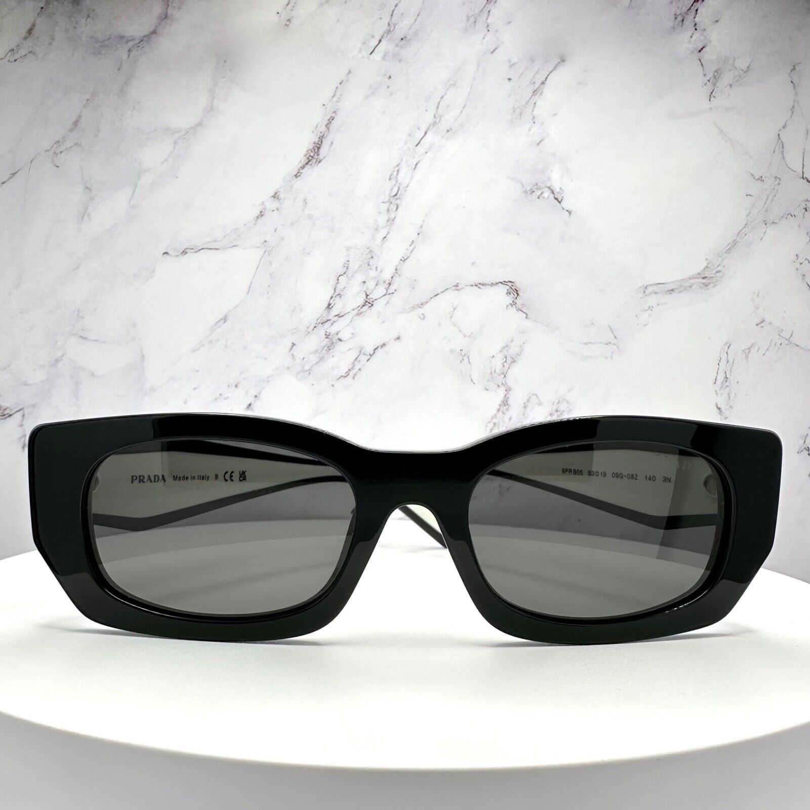 Prada New PRADA Sunglasses Logo Black & White Gold Metallic Logo Size ONE SIZE - 2 Thumbnail