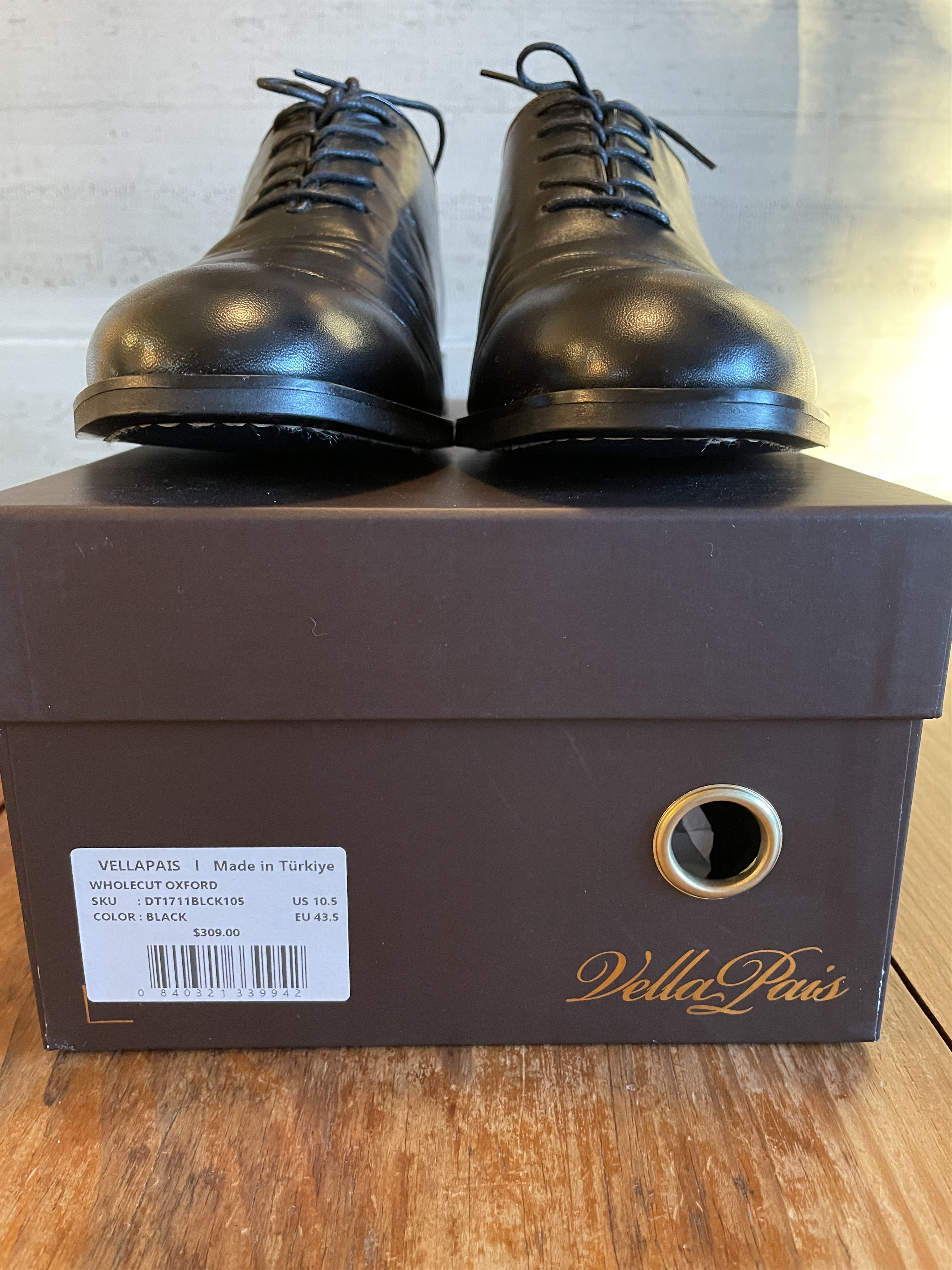 Other VellaPais Pile Oxford, Black Leather, Men's 10.5 Size US 10.5 / EU 43-44 - 6 Thumbnail