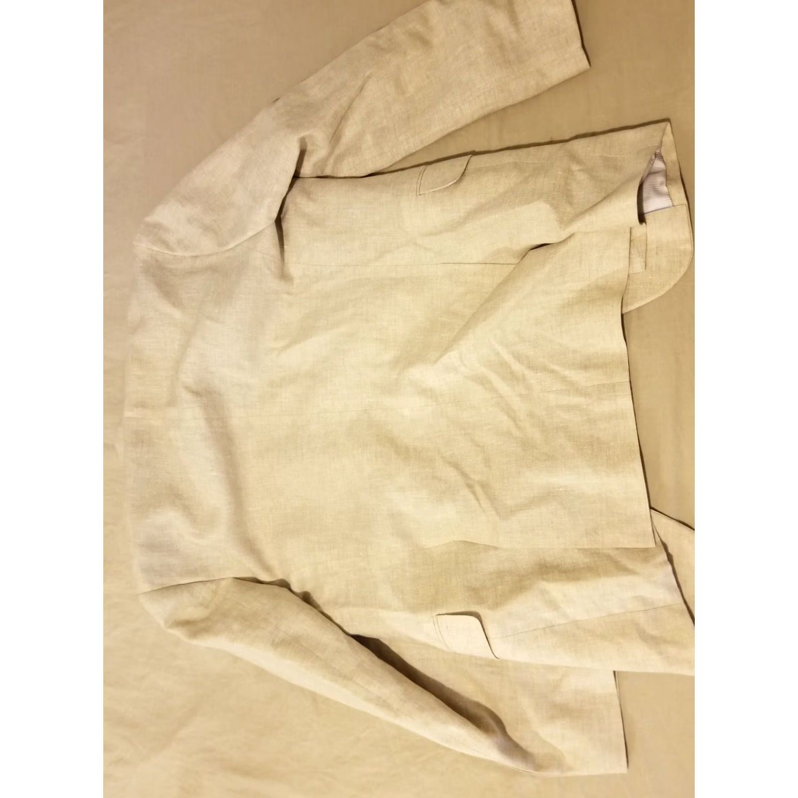 Jos. A. Bank VINTAGE Jos. A. Bank Blazer 3-in-1 Linen Wool Jacket Mens 40R Khaki Beige Lining Linen Wool 40 Mens Blazer Size 40R - 4 Thumbnail