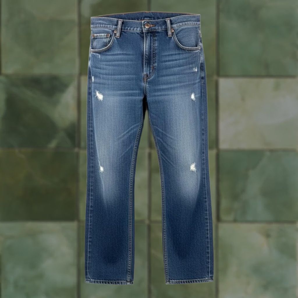 Levi's Levi's 569 Jeans Mens 38x32 Blue Medium Wash Distressed Relaxed Denim Zip Fly Jeans Size US 38 / EU 54 - 1 Thumbnail