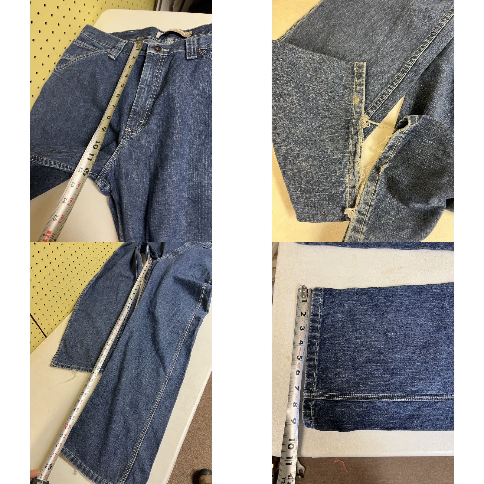Lee VINTAGE Lee Dungarees Jeans Mens 36X34 Carpenter PAINTER Distressed Skater Relaxed Denim Jeans Men Shoes? Size US 36 / EU 52 - 8 Thumbnail