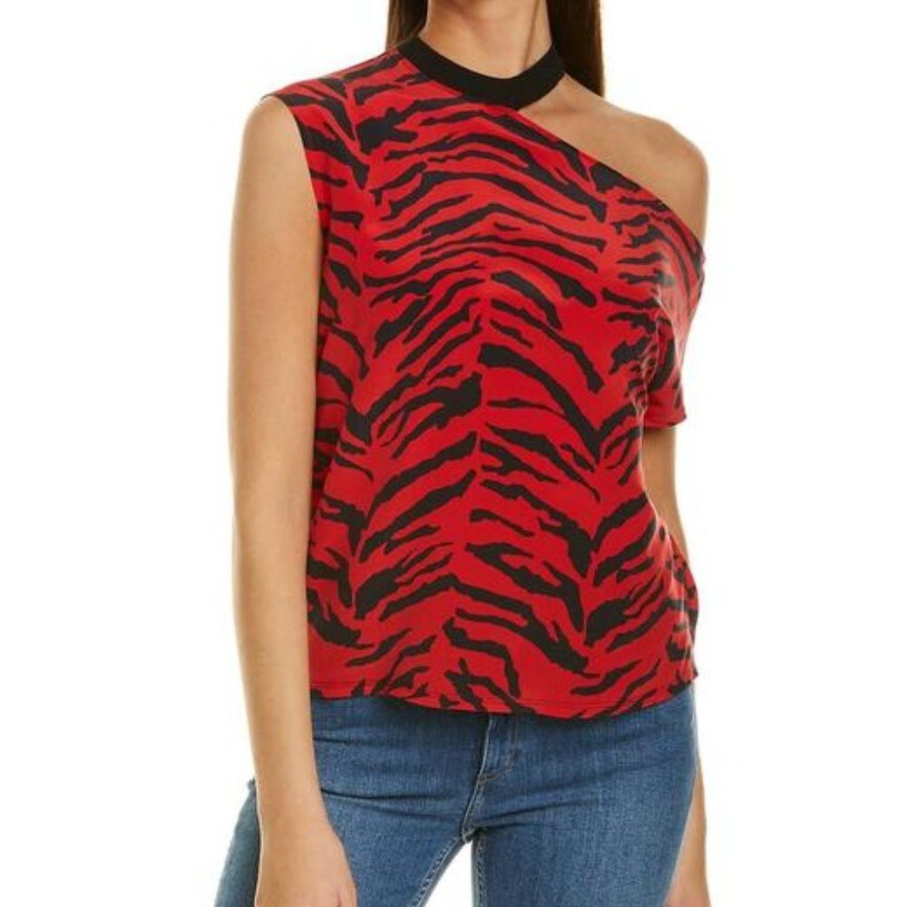 Rta RtA The Brand Cutout Silk Top Ruby Zebra Red Black | Grailed
