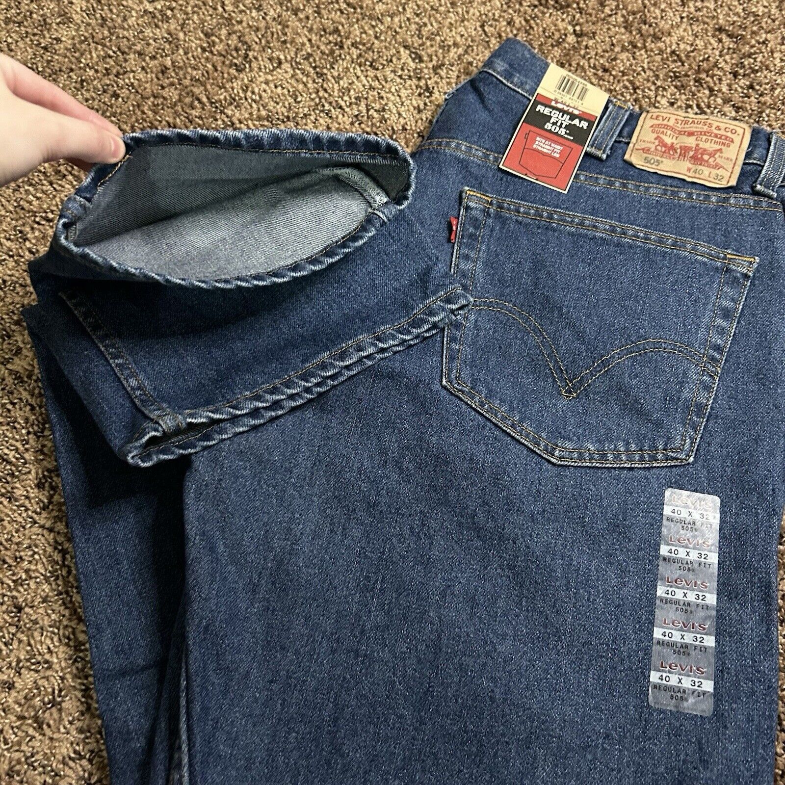 Levi's 2008 Y2K Levi's 505 Regular Fit Straight Leg Men's Jeans Size US 40 / EU 56 - 8 Thumbnail
