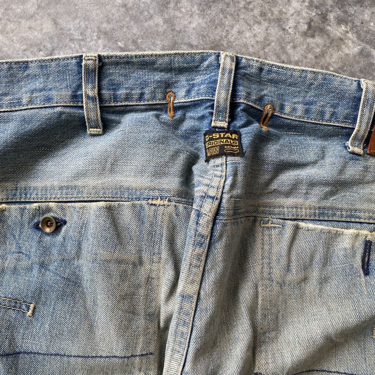 If Six Was Nine Gstar Raw Baggy Wide Distressed Denim w36 Size US 33 - 11 Thumbnail