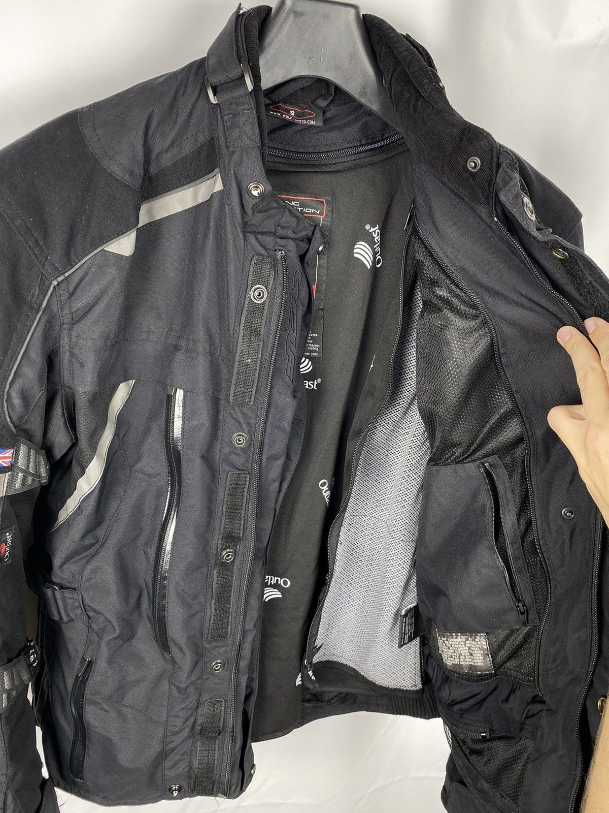 Designer Wolf Titanium Outlast Men Motorcycle Motorbike Jacket size S Size US S / EU 44-46 / 1 - 18 Thumbnail