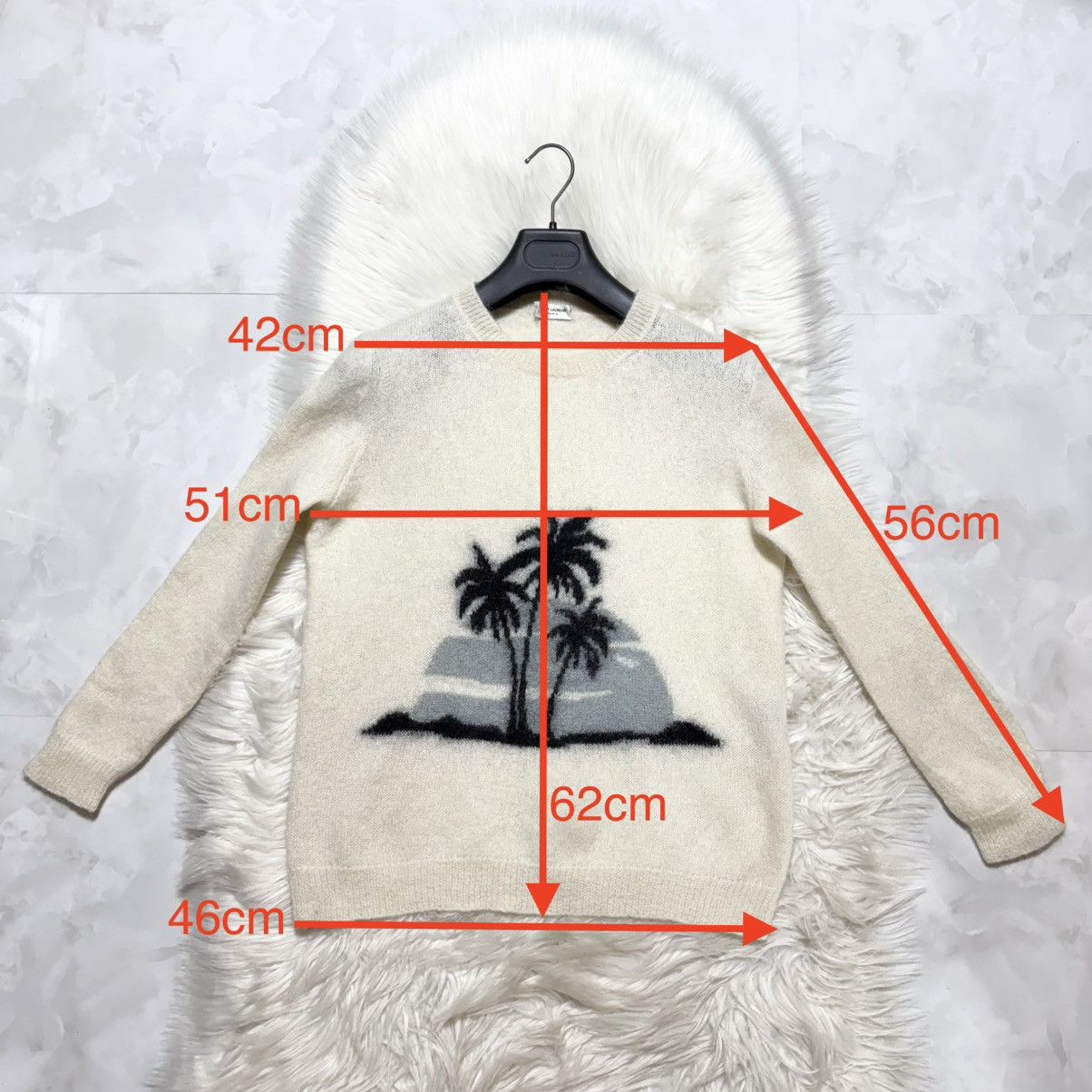Saint Laurent Paris Saint Laurent Paris Sunset Beach Mohair Sweater Size US XL / EU 56 / 4 - 3 Thumbnail