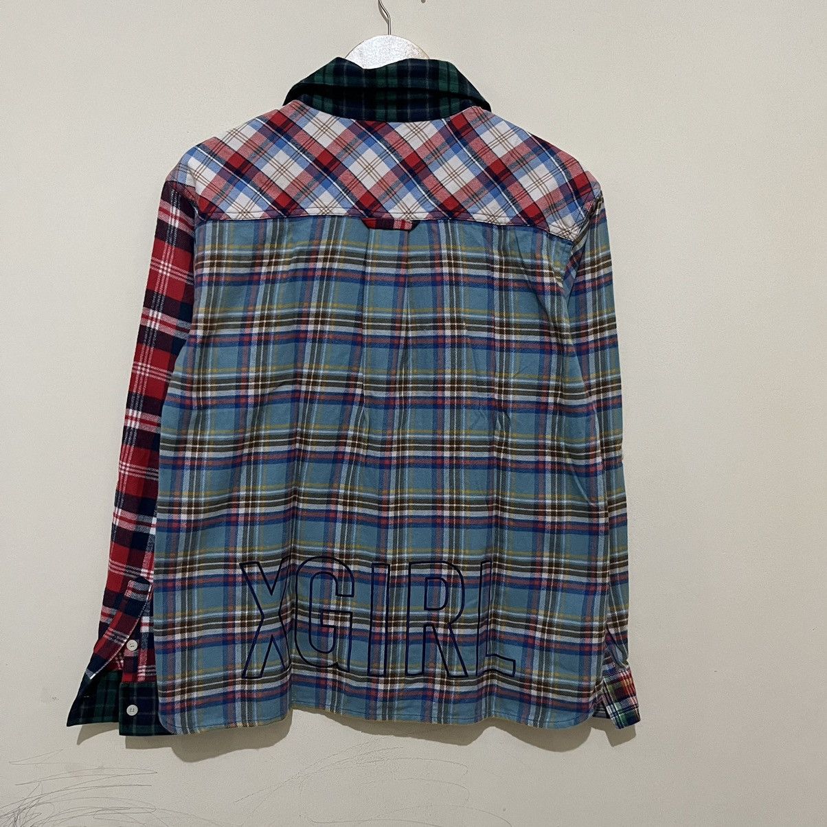 X-Girl × Xlarge X-Girl Women Patchwork Flannel shirt Size M / US 6-8 / IT 42-44 - 7 Thumbnail