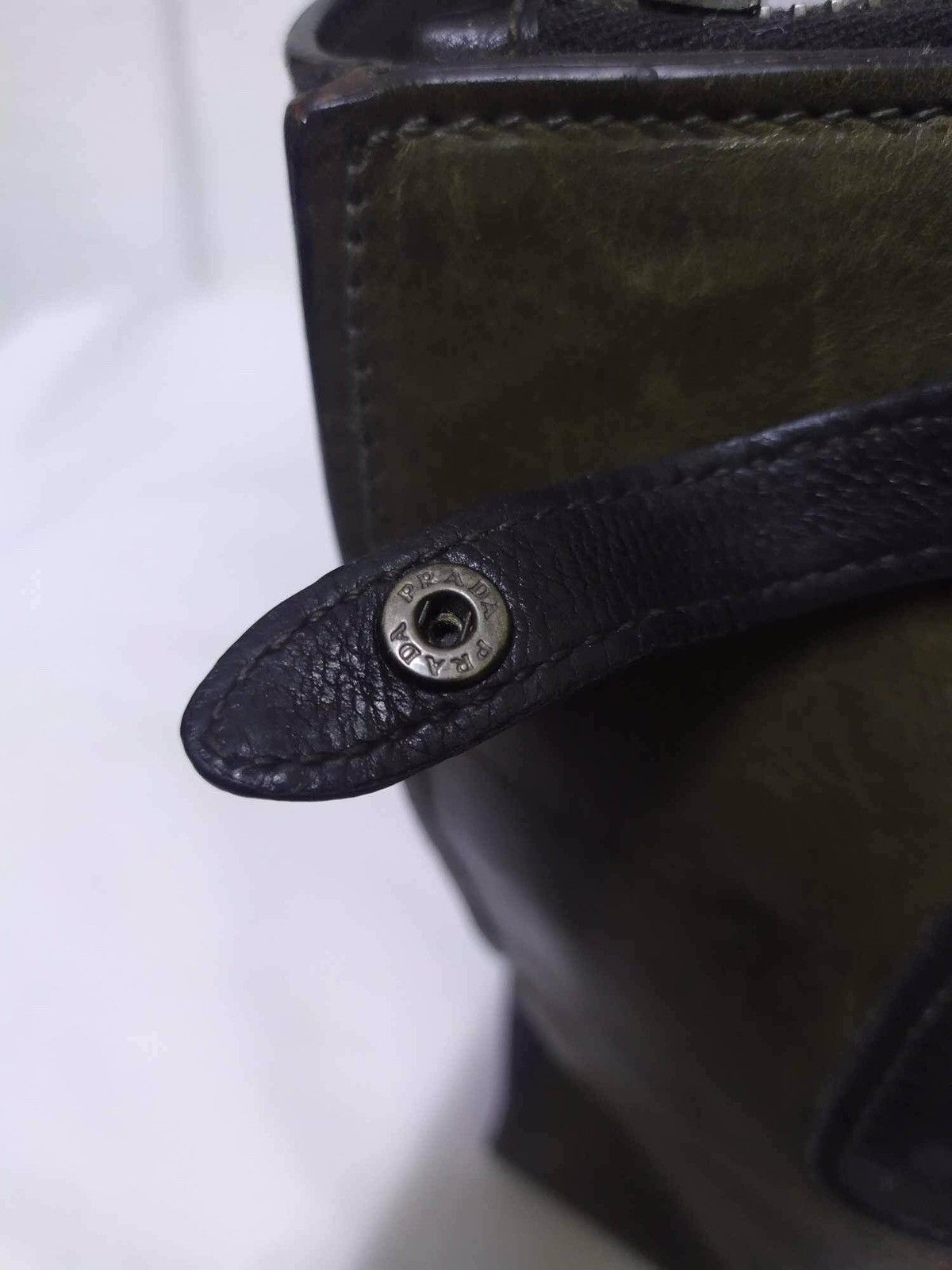 Prada PRADA Green Black Leather 2Way Shoulder Cross Body Bag Size ONE SIZE - 25 Thumbnail