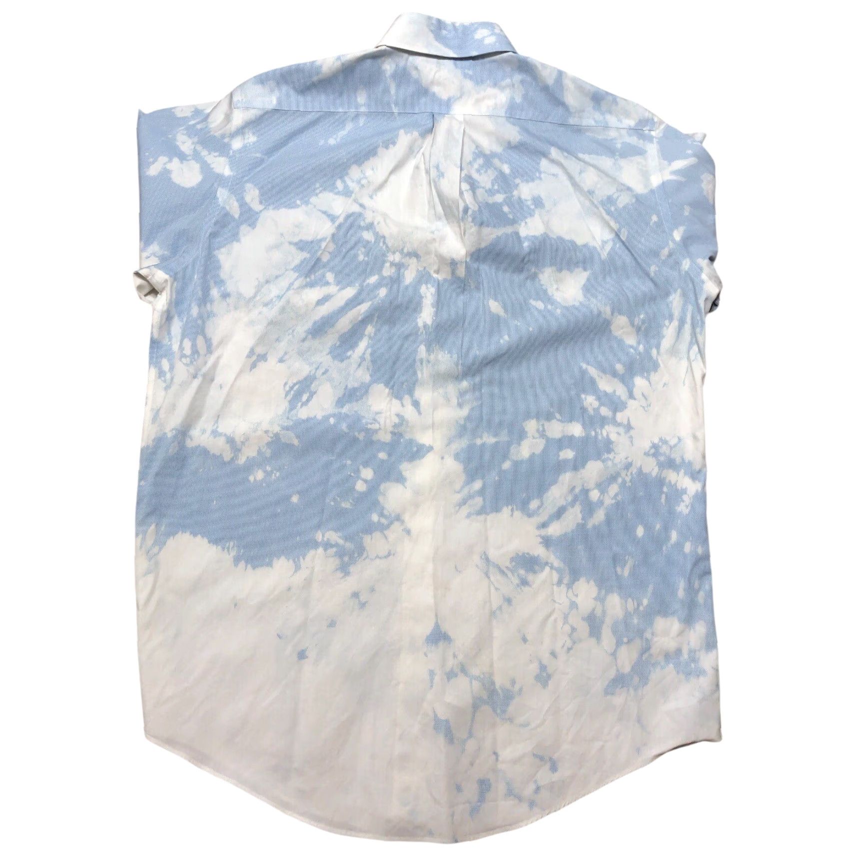 Brooks Brothers Brooks Brothers Tie Dye Dress Shirt Mens 16 2/3 Long Sleeve Blue White Checkered Size 46R - 3 Thumbnail