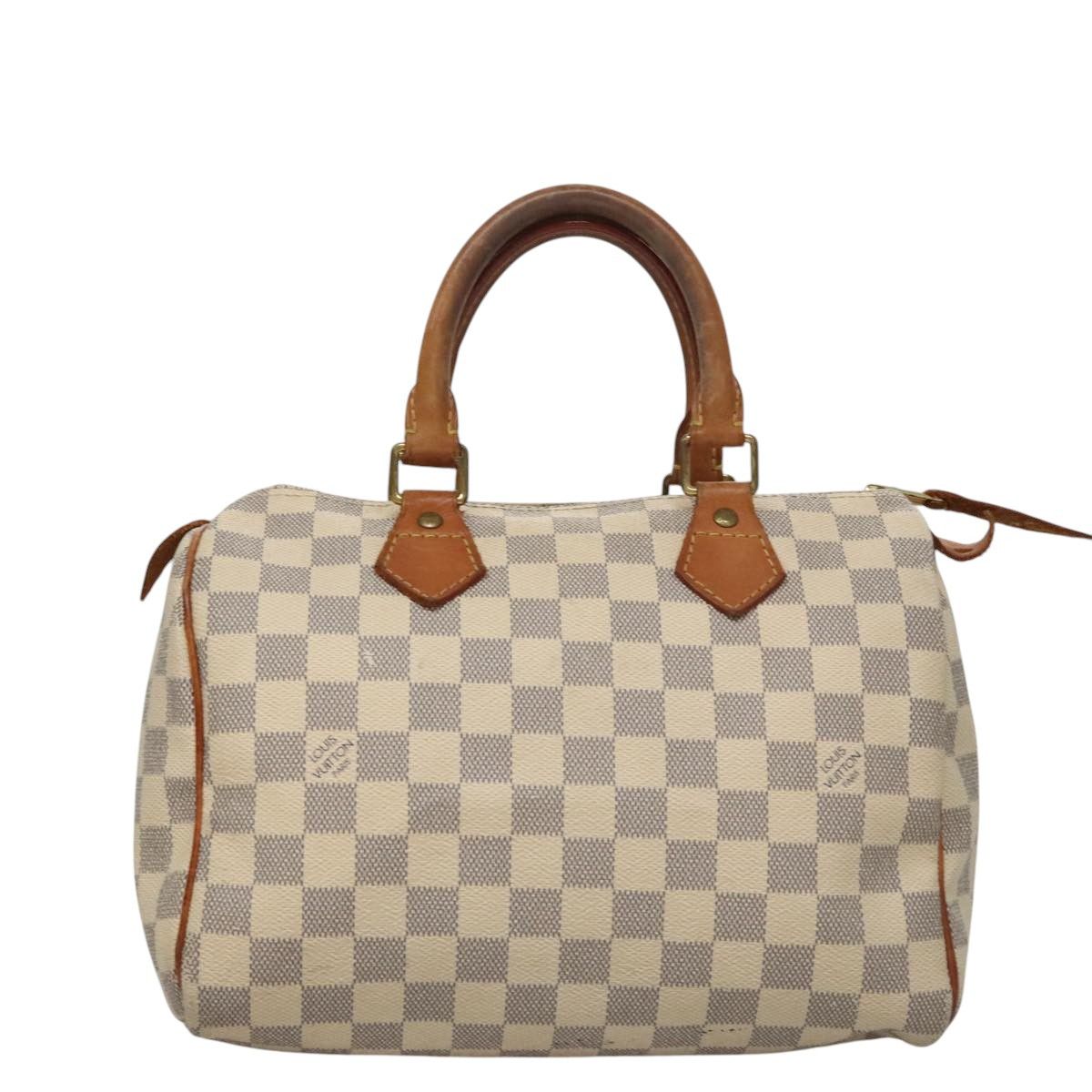 Louis Vuitton Speedy 25 White Canvas Handbag (Pre-Owned) Size ONE SIZE - 1 Thumbnail