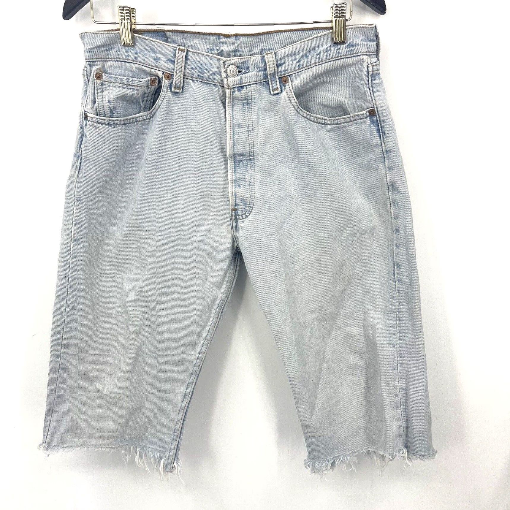 Levi's VINTAGE Levi's 501 High Rise Denim Jeans Womens 33 Blue Cut Off USA Jorts Size 24" / US 00 / IT 34 - 2 Thumbnail