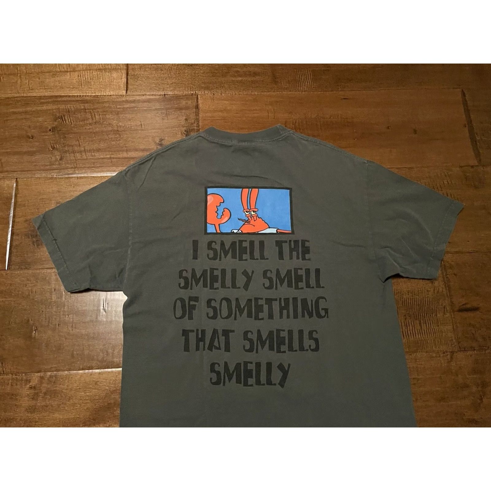 Logo 7 VINTAGE SpongeBob SquarePants Mr Krabs Smelly Box Logo T-Shirt Adult L Green Cotton Crew Neck Short Sleeve 2000s Shirt Mens Size US L / EU 52-54 / 3 - 2 Thumbnail
