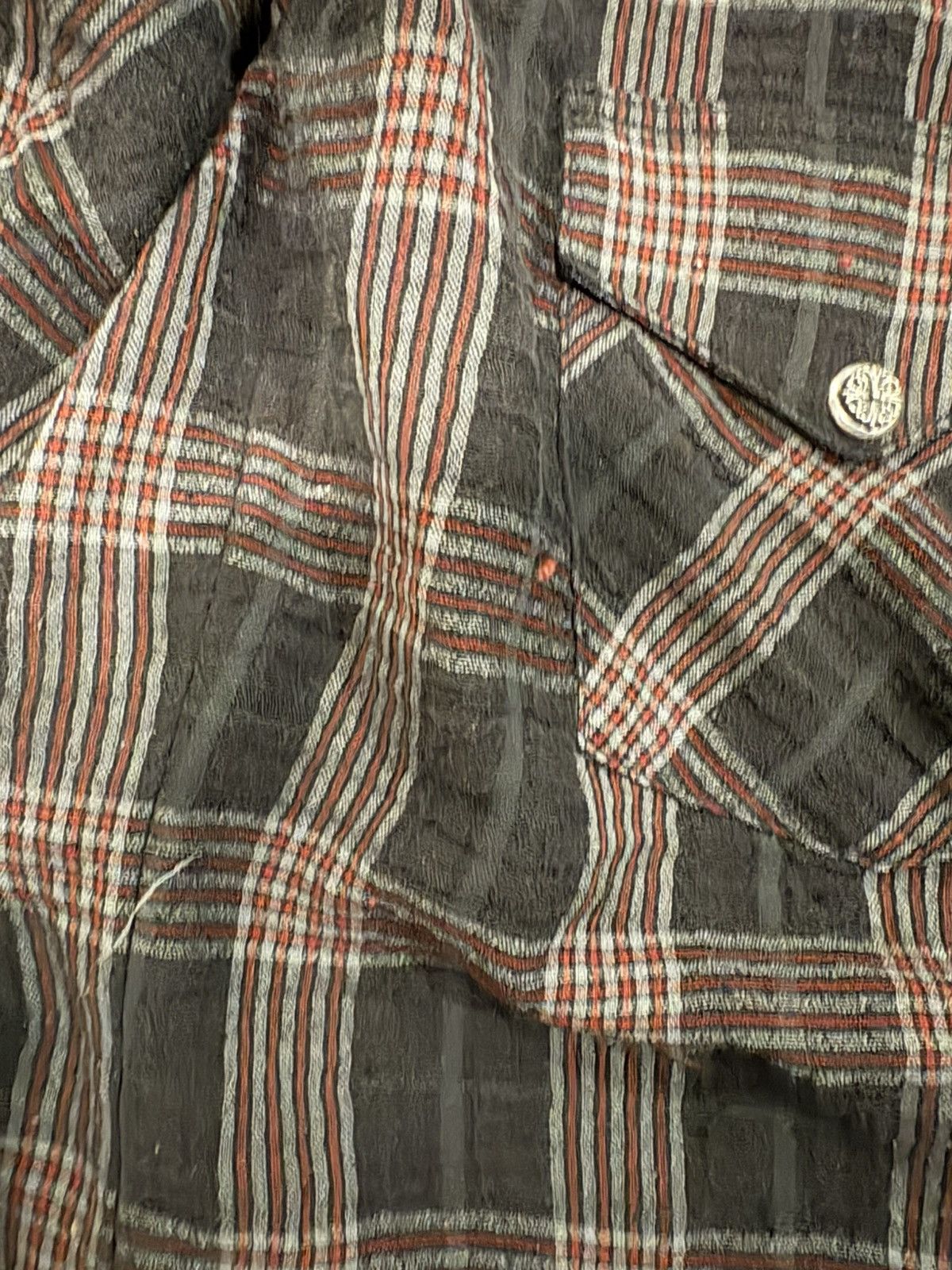 Chrome Hearts Chrome Hearts Plaid Shirt Flannel Button with leather cross Size US S / EU 44-46 / 1 - 9 Thumbnail