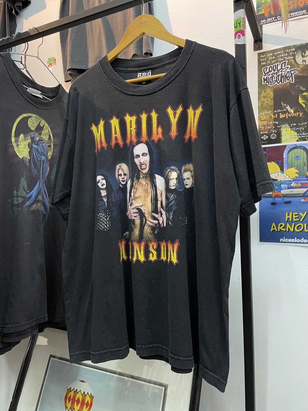 Marilyn Manson Rare Marilyn Manson Bootleg 90's Size US XL / EU 56 / 4 - 3 Thumbnail