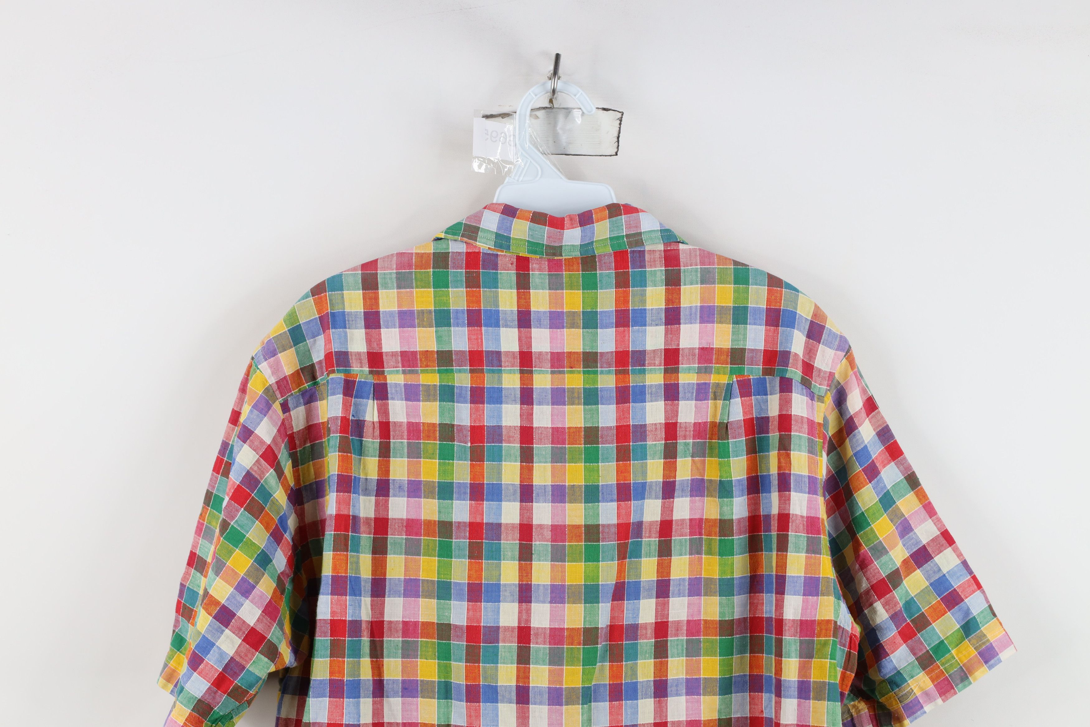 Vintage Vintage 70s Streetwear Linen Blend Collared Button Shirt Size US L / EU 52-54 / 3 - 12 Thumbnail