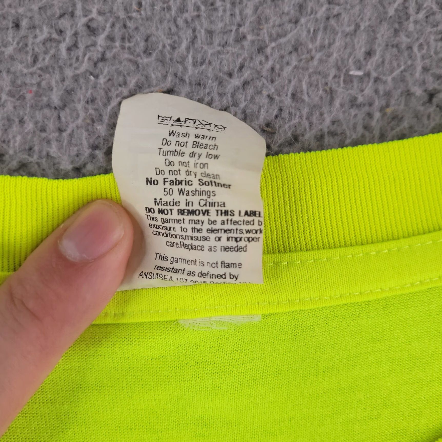 Vintage Radians Shirt Mens Large 3M Scotchlite Yellow Green Safety ANSI R 3 Size US L / EU 52-54 / 3 - 4 Thumbnail