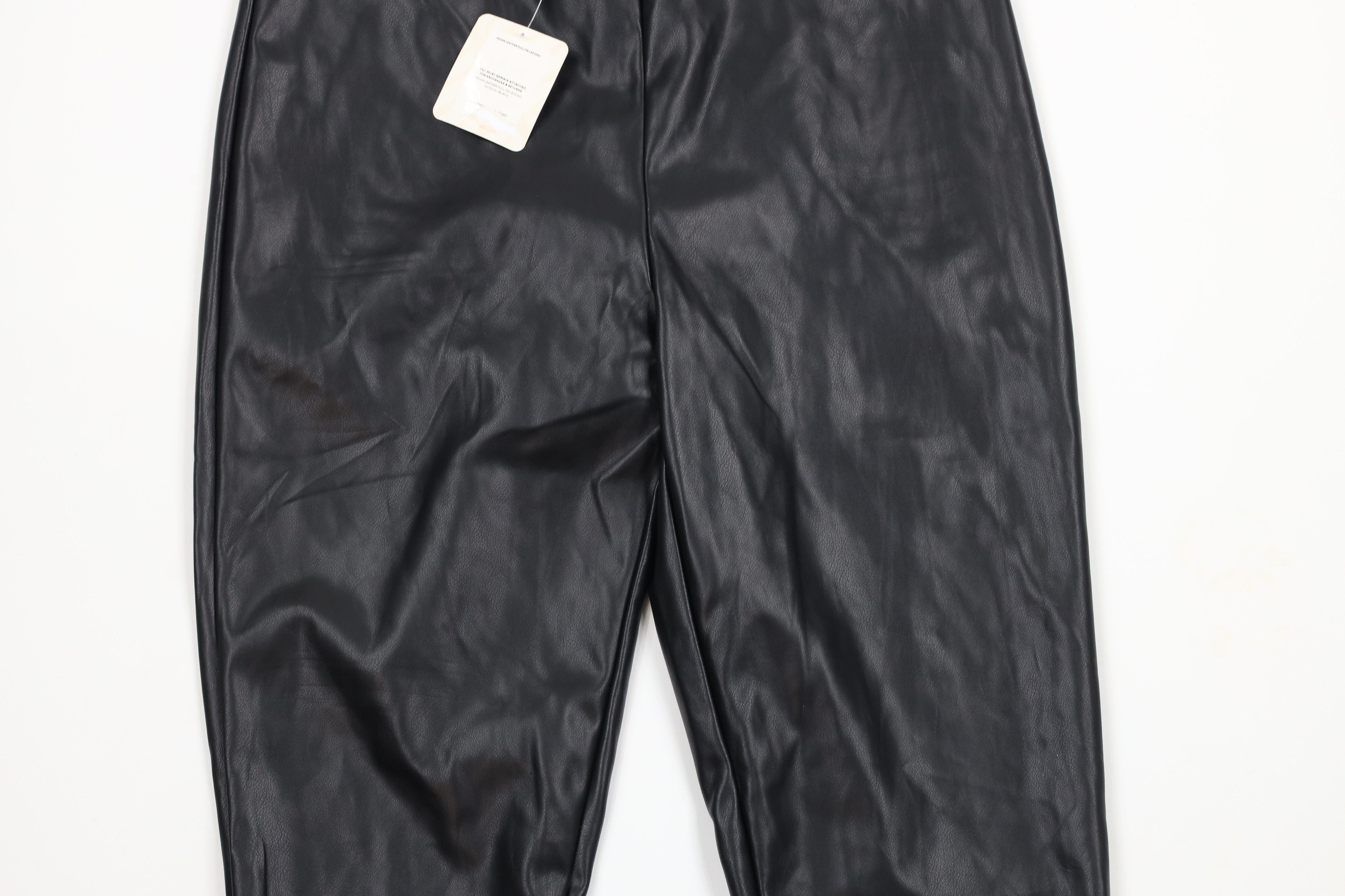 Fabletics × Vintage New Fabletics Vegan Leather Pull On Legging Pants Black Size 30" / US 8 / IT 44 - 3 Thumbnail