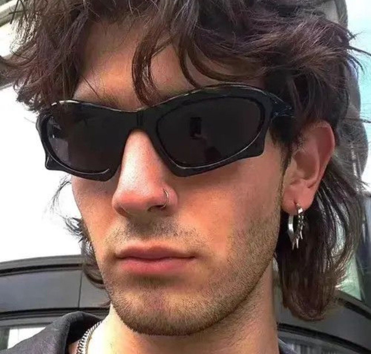 Designer × Electric Visual Square Irregular Summer Holiday Sunglass Size ONE SIZE - 2 Thumbnail