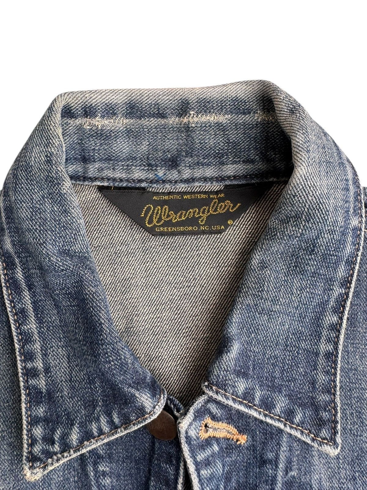 Levi's Vintage Clothing × Vintage × Wrangler Vintage Distressed Wrangler Trucker Denim Size US M / EU 48-50 / 2 - 8 Thumbnail