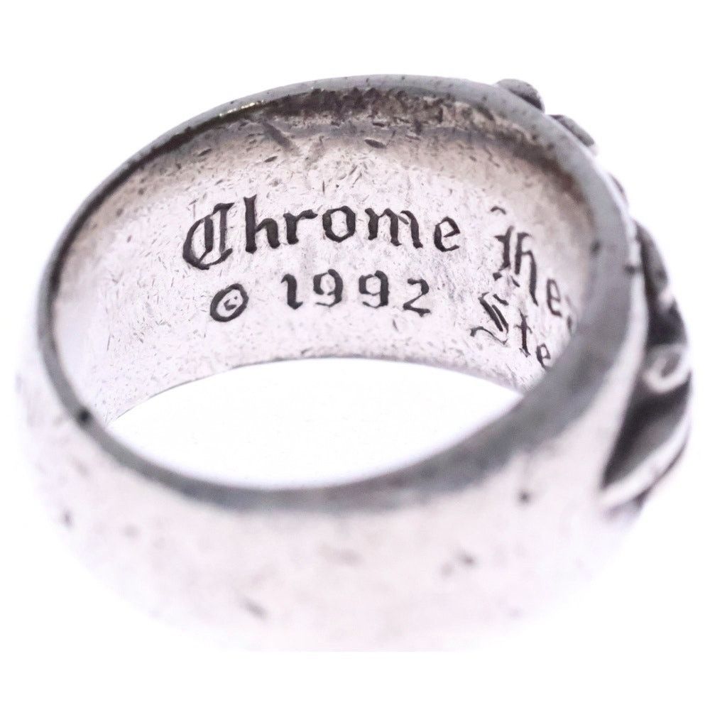 CHROME HEARTS Floral Cross Ring Silver BCA346