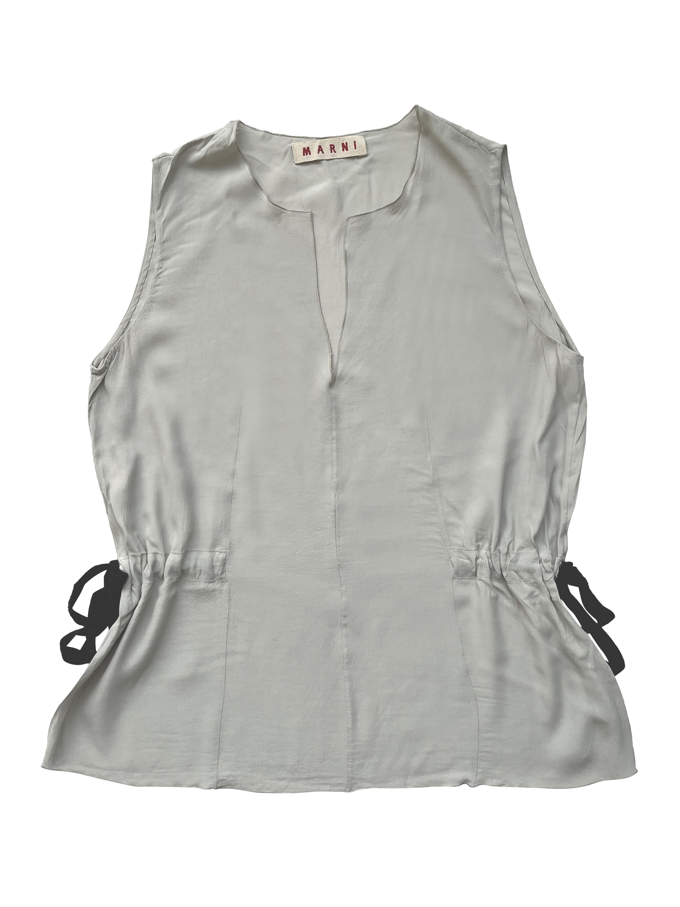 ⚡️QUICK SALE⚡️Marni Stone Sleeveless Top with Ribbons