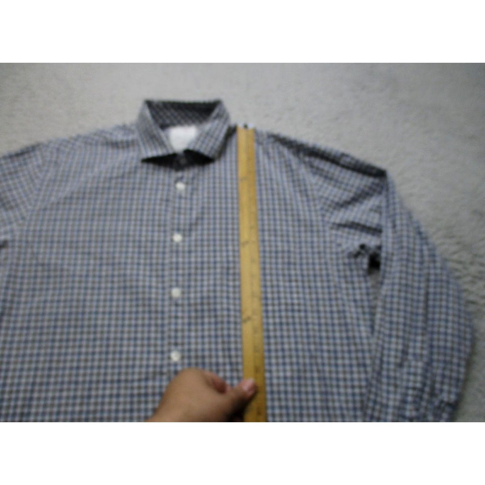 Billy Reid Billy Reid Shirt Mens M Blue Check Long Sleeve Button-Up Cotton Casual Size US M / EU 48-50 / 2 - 4 Thumbnail