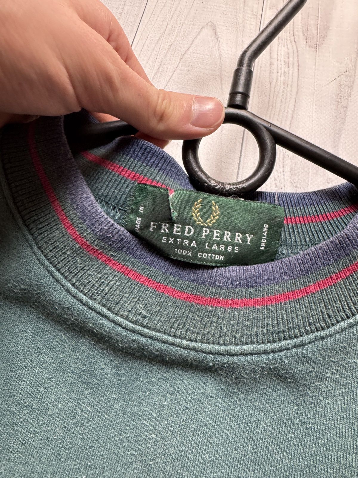 Vintage Vintage Fred Perry sweatshirt big central logo golf rare Size US XL / EU 56 / 4 - 3 Thumbnail