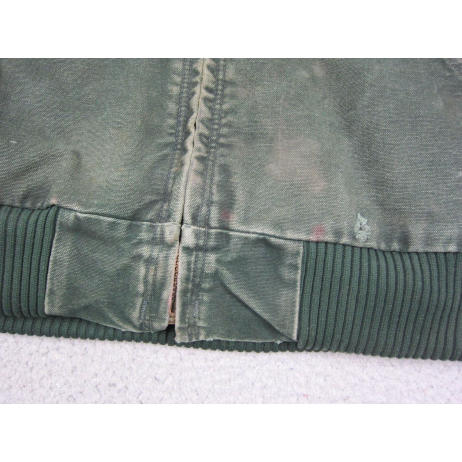Carhartt VINTAGE Carhartt Jacket Mens XL Green Duck Canvas J130 SPC Hooded Chore Coat Bomber Insulated Workwear Mens Size US XL / EU 56 / 4 - 7 Thumbnail