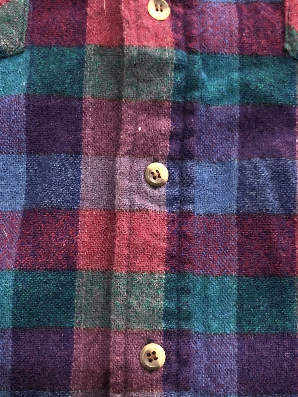 Vintage Vintage Allen Wickfield Shirt Plaid Wool Flannel 80s Size US L / EU 52-54 / 3 - 2 Thumbnail