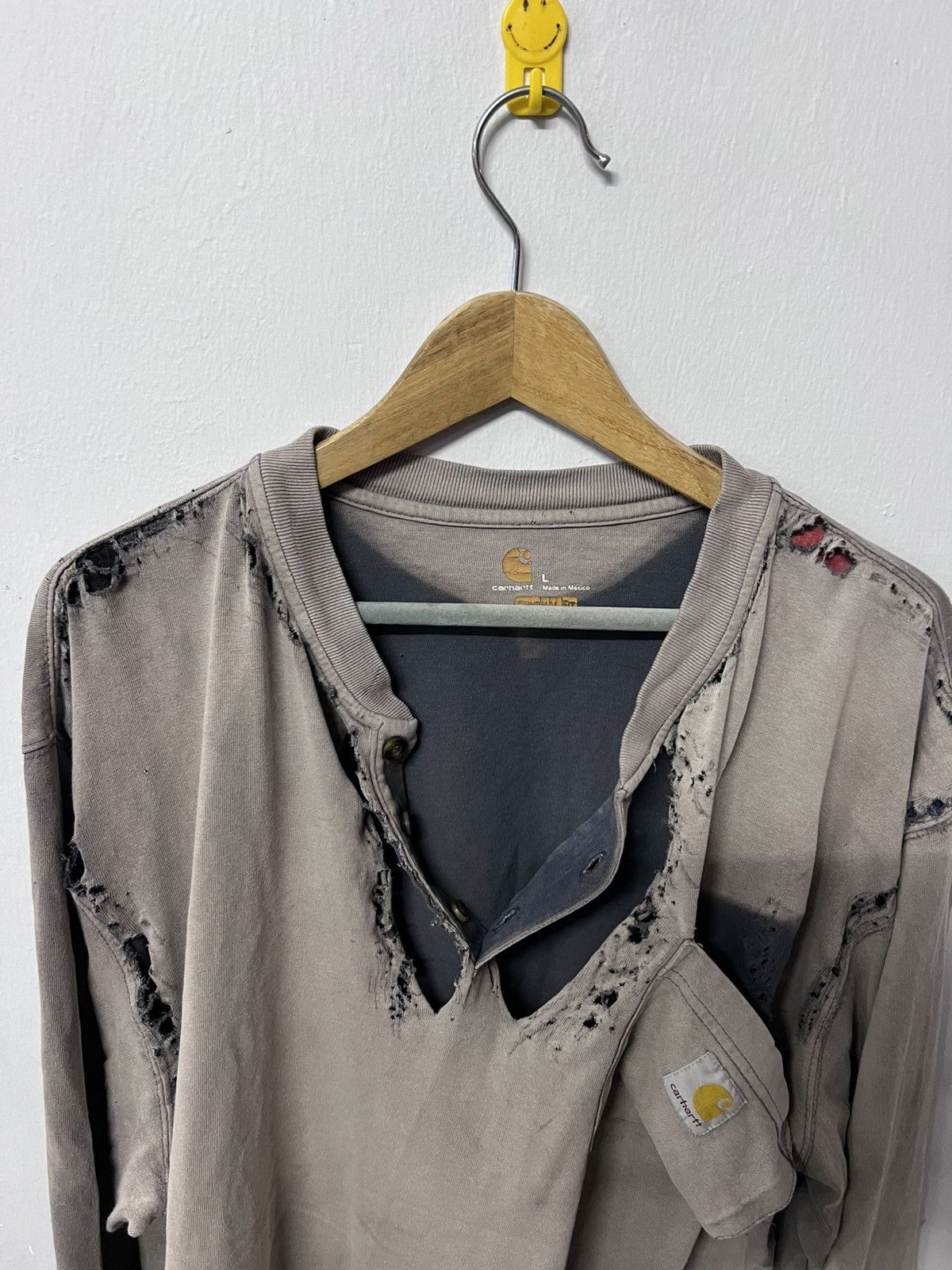 Vintage VINTAGE THRASHED LONG SLEEVE CARHARTT Size US XL / EU 56 / 4 - 4 Thumbnail