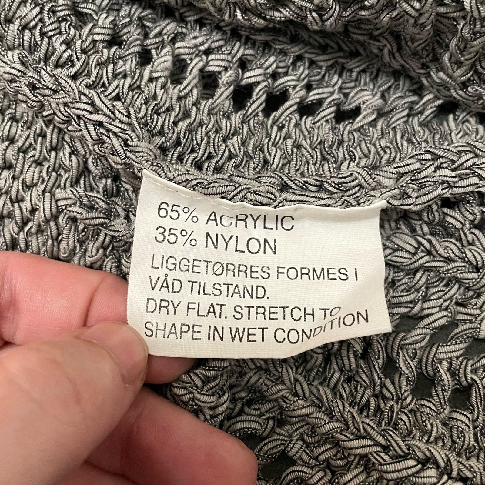 Other Skovhuus Knit Pullover Sweater Openwork Details Gray Medium Size M / US 6-8 / IT 42-44 - 6 Thumbnail
