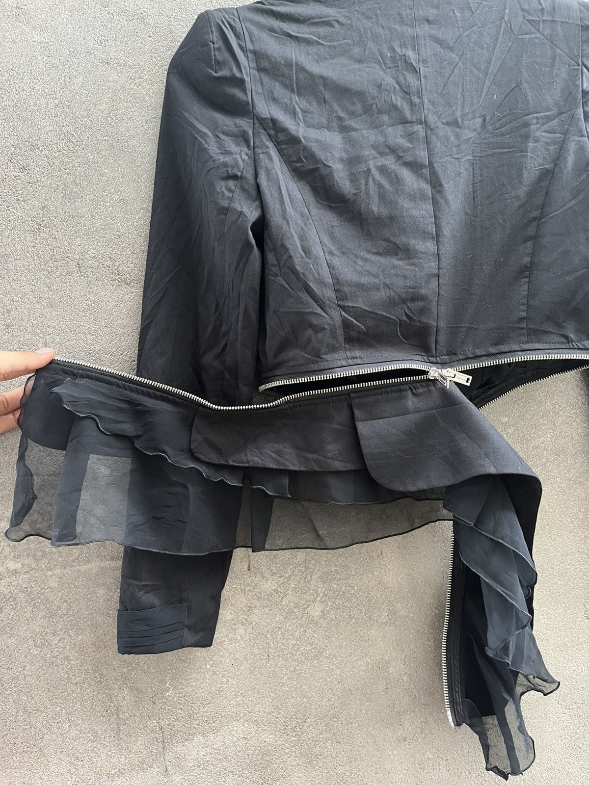 Comme des Garcons × Toga × Yohji Yamamoto KISSBON Jaket Ruffle Avant-Garde Jepang – Inspired by Yohji Size US M / EU 48-50 / 2 - 8 Thumbnail